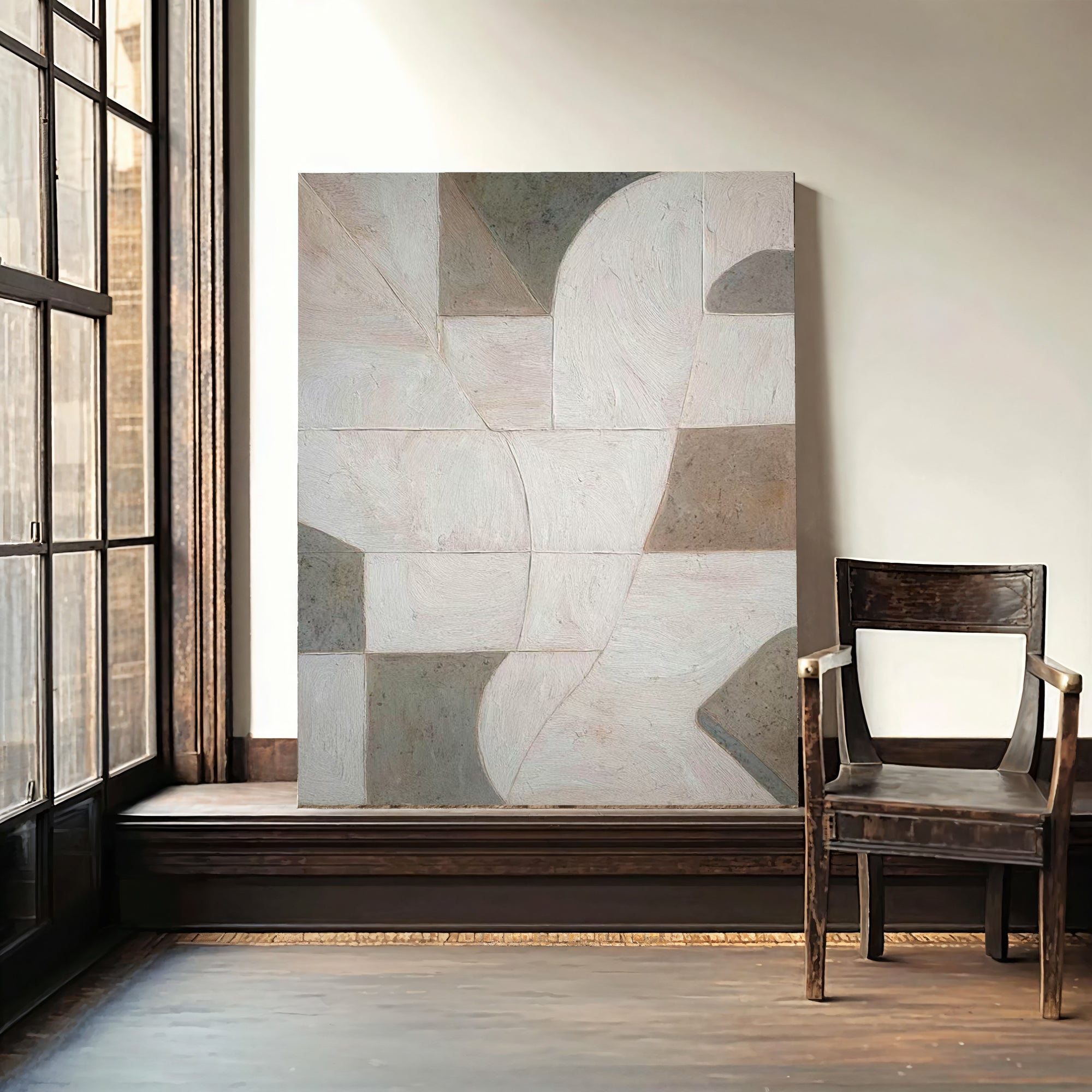 Textured Geometric Elegance | Muted Hues