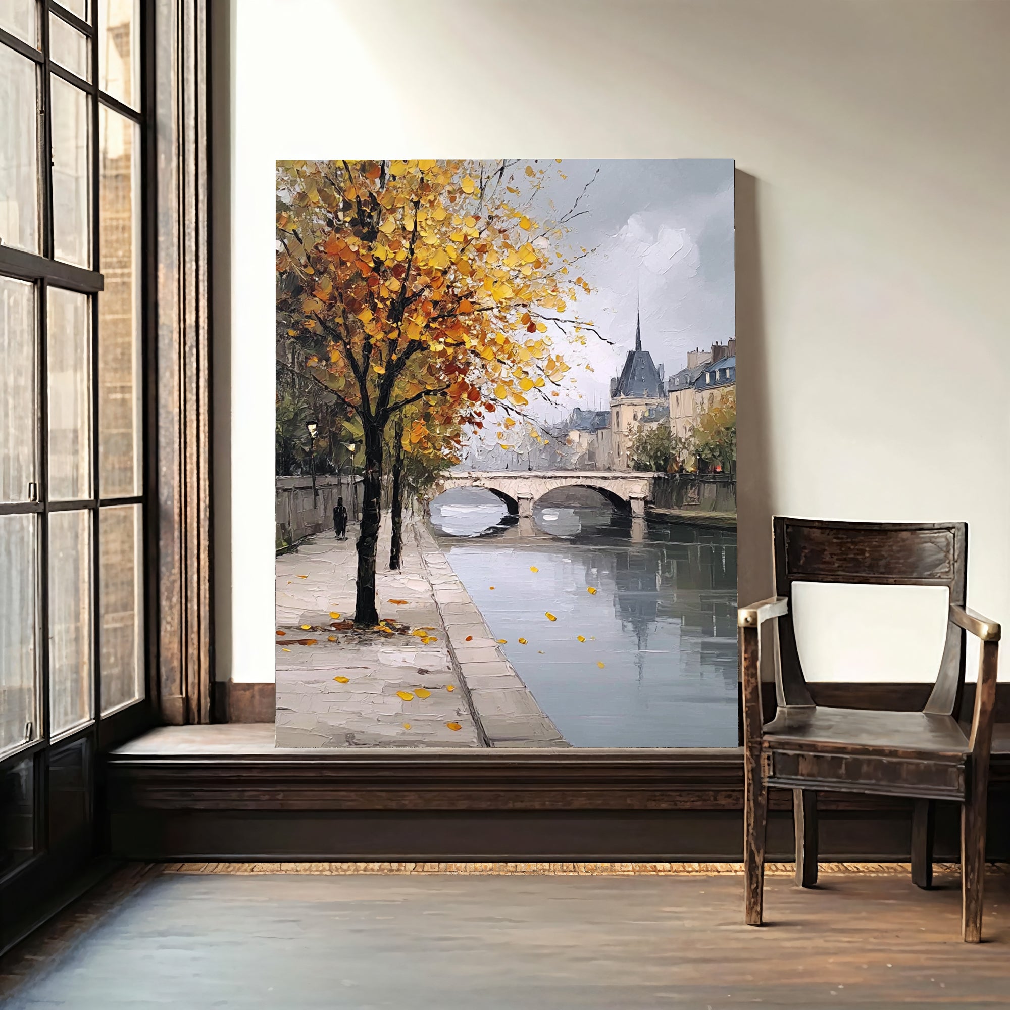 Textured Autumnal Quay | Parisian Glow