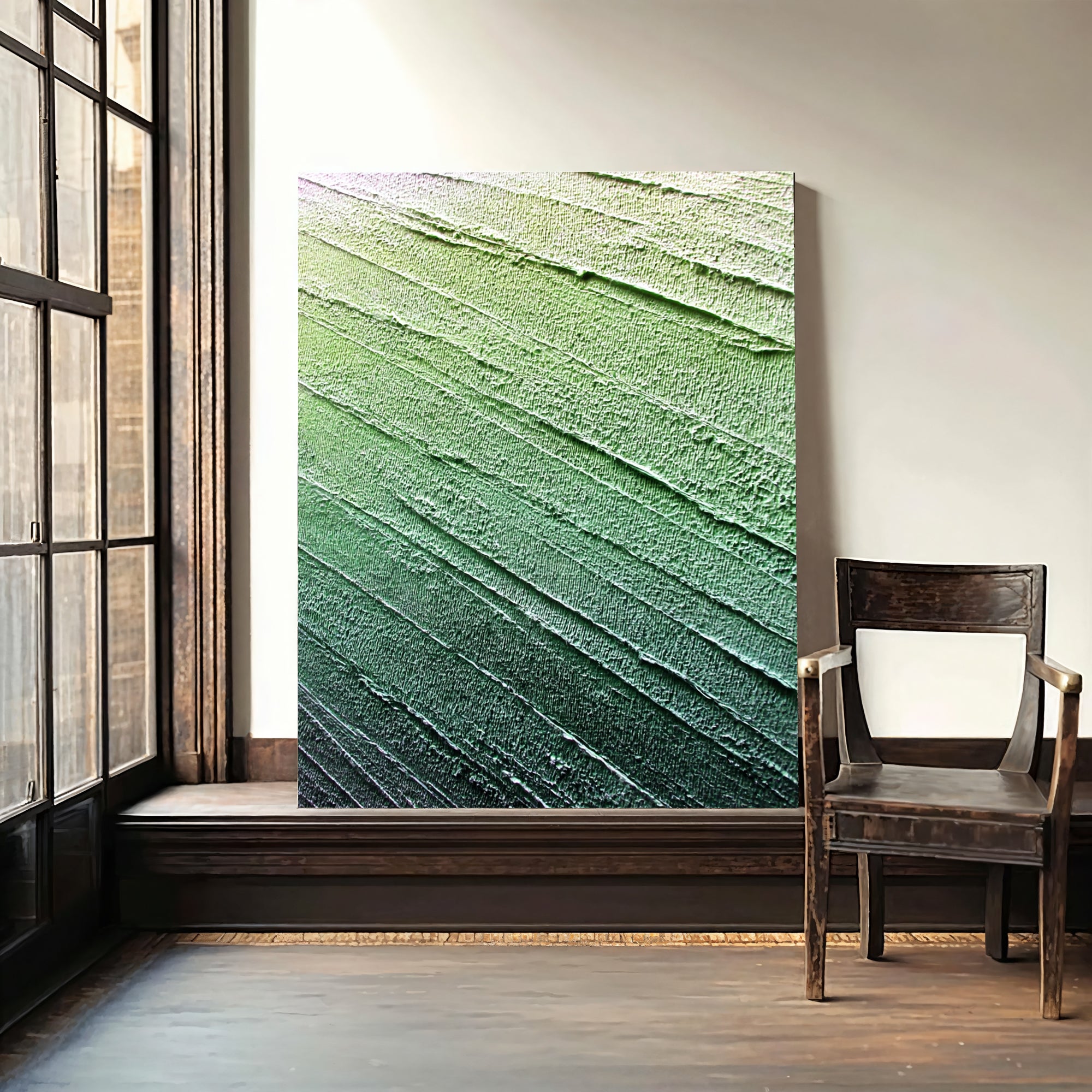 Textured Verdant Strokes | Forest Hues