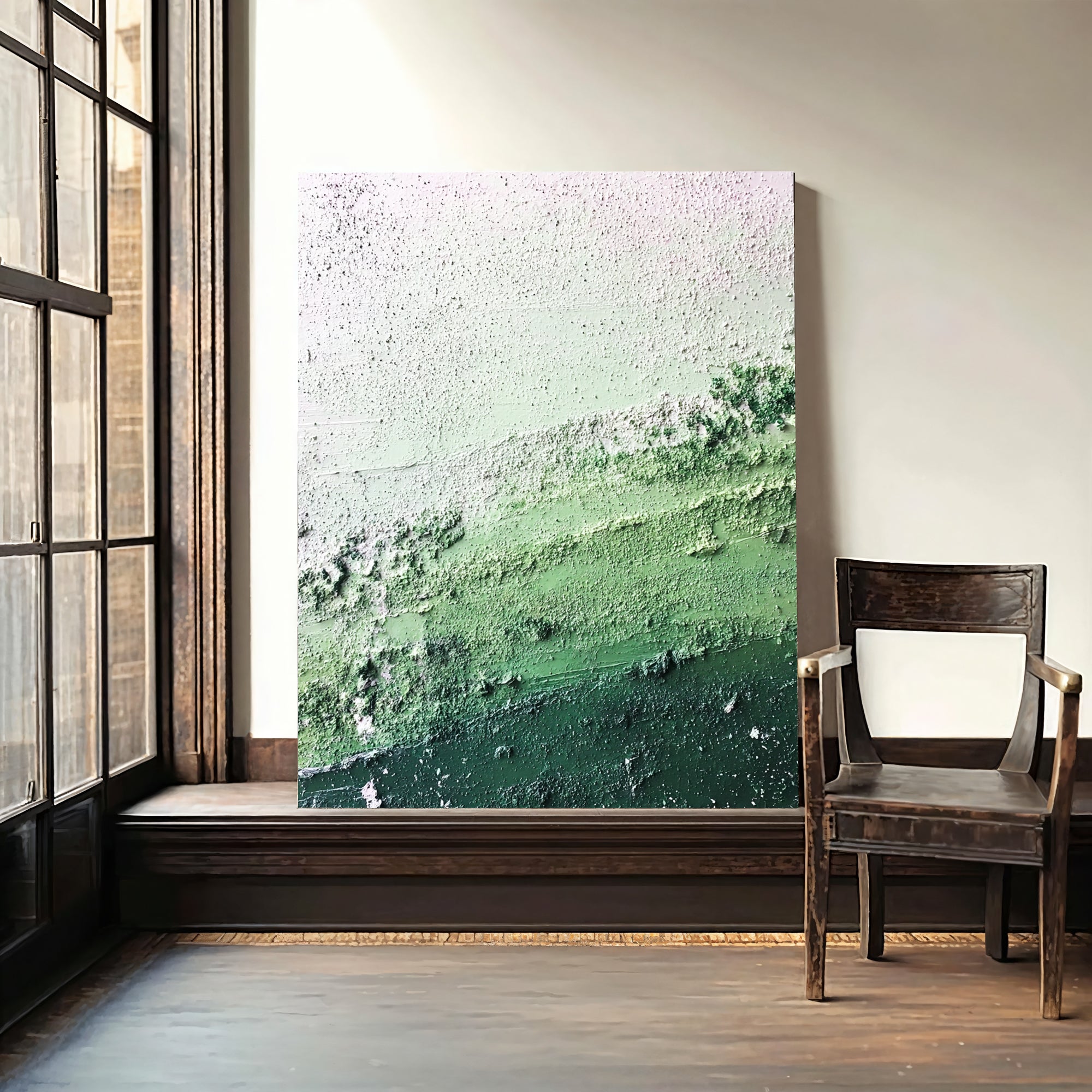 Textured Verdant Layers | Pale Hues