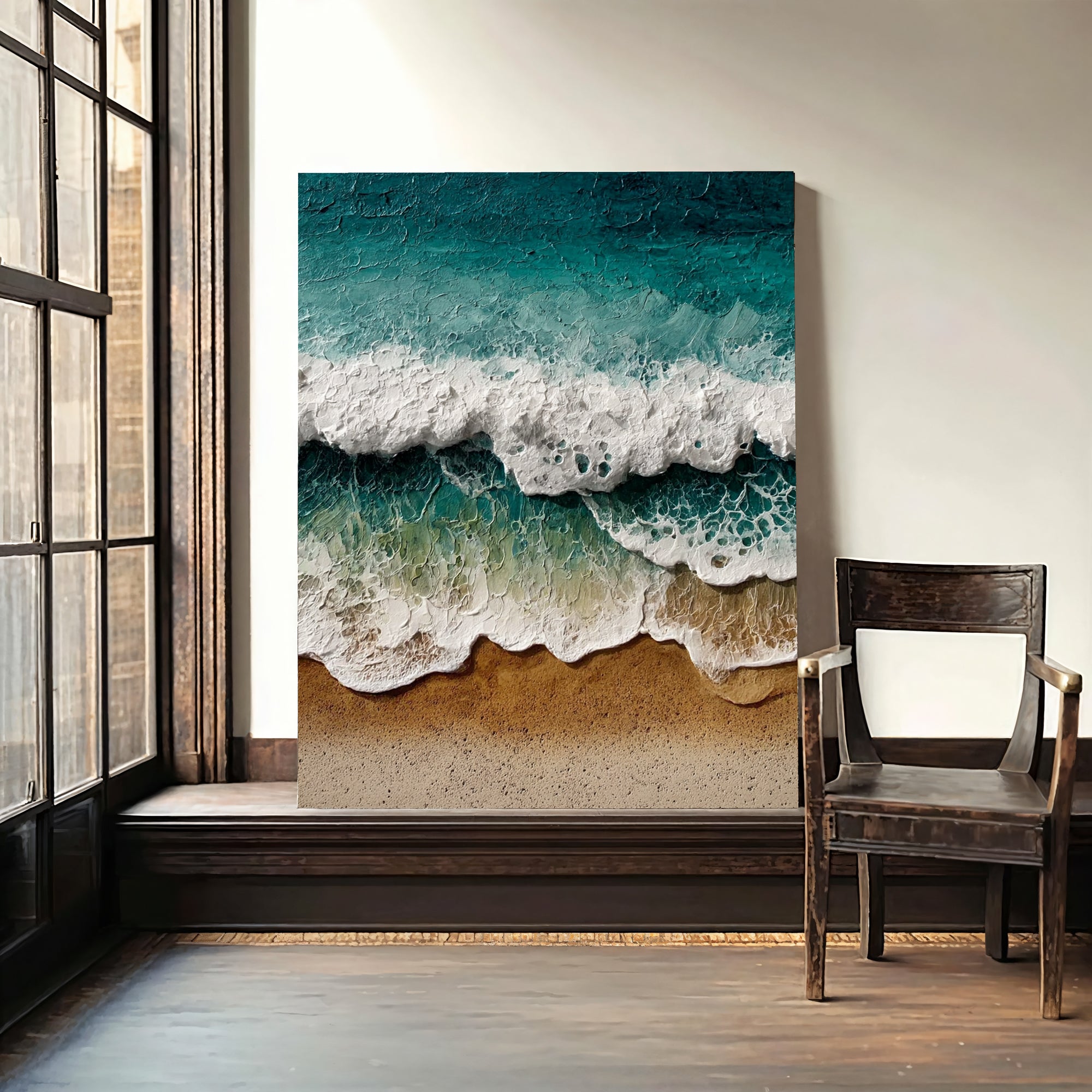 Textured Coastal Opulence | Turquoise Shores