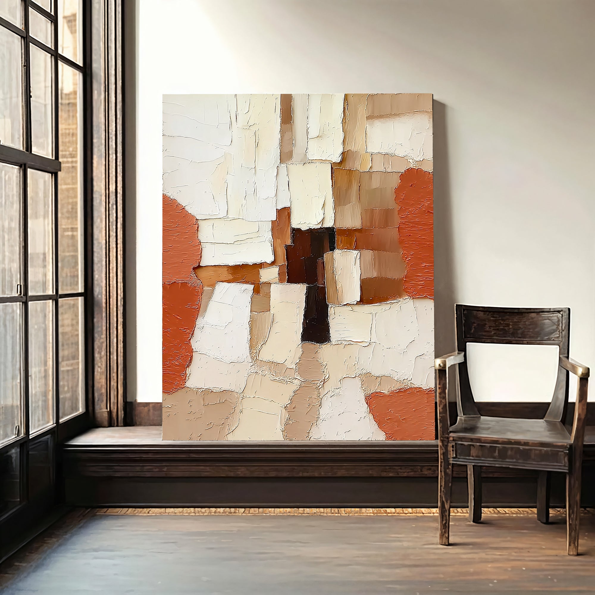 Textured Terracotta Blocks | Cream Rust