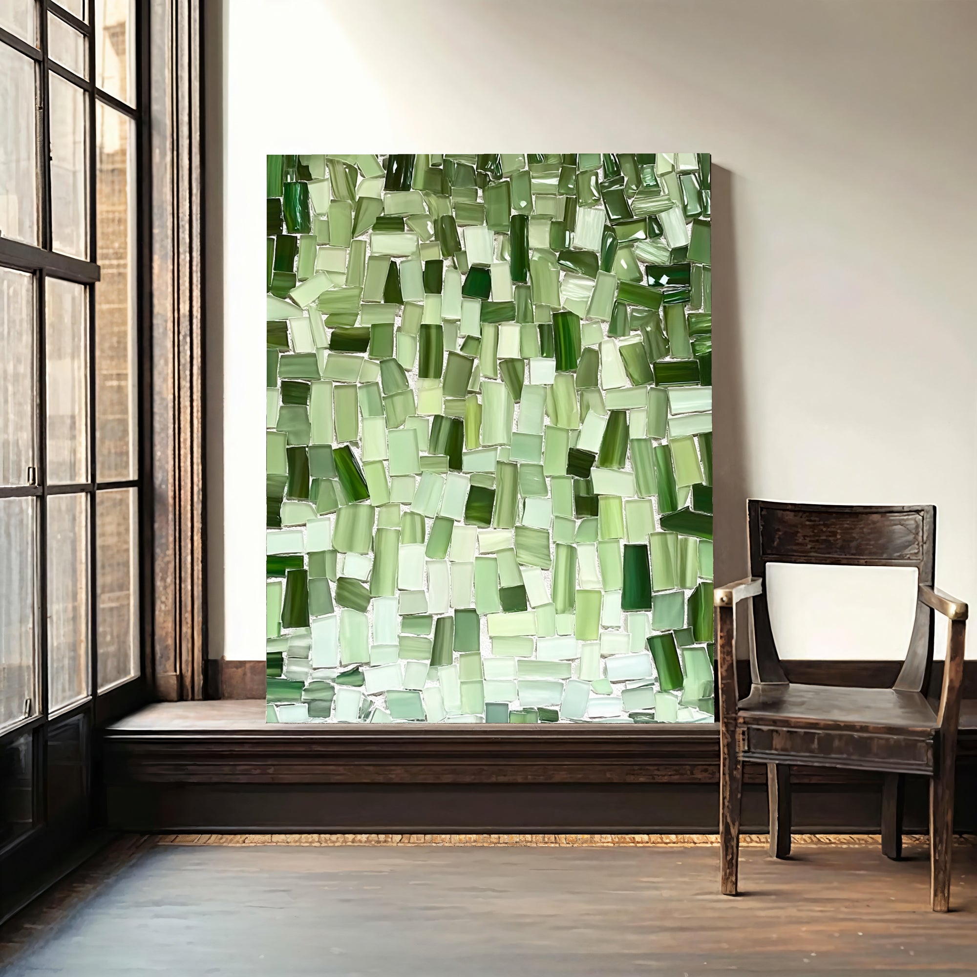 Textured Emerald Mosaic | Sage Luster