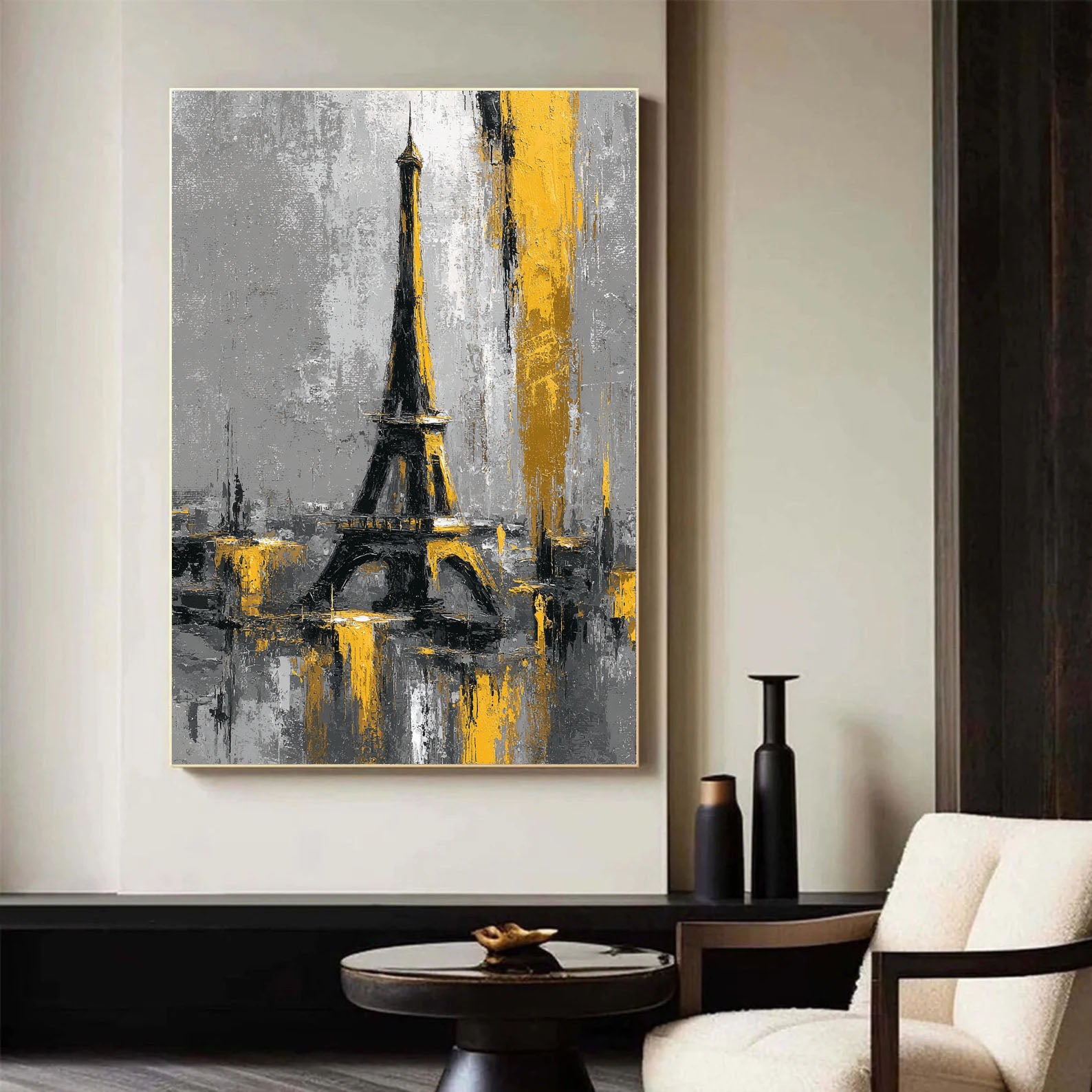 Paris Tower Abstract Art | Glamorous Depth