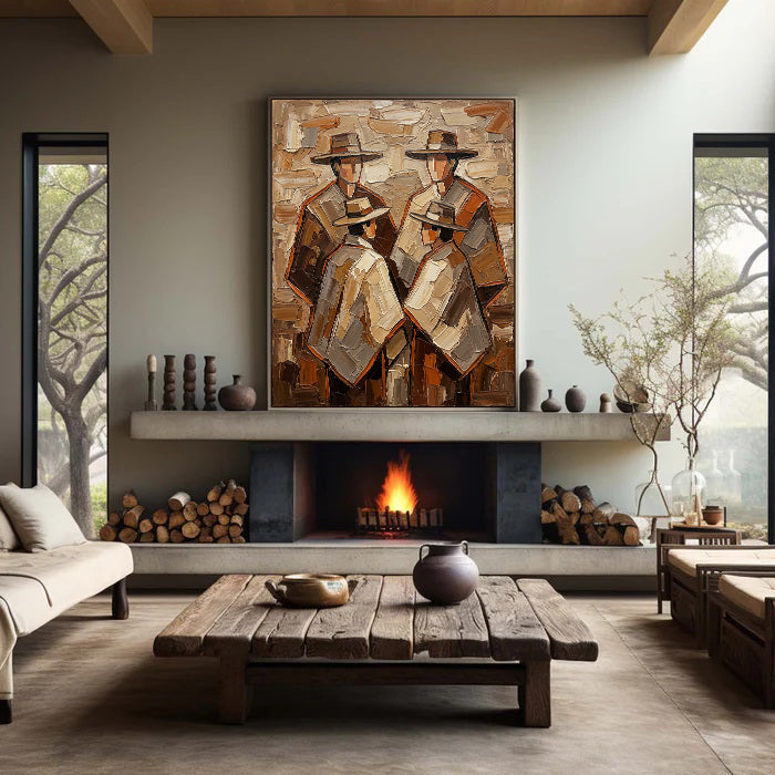 Textured Cloaked Quartet | Earthy Hues