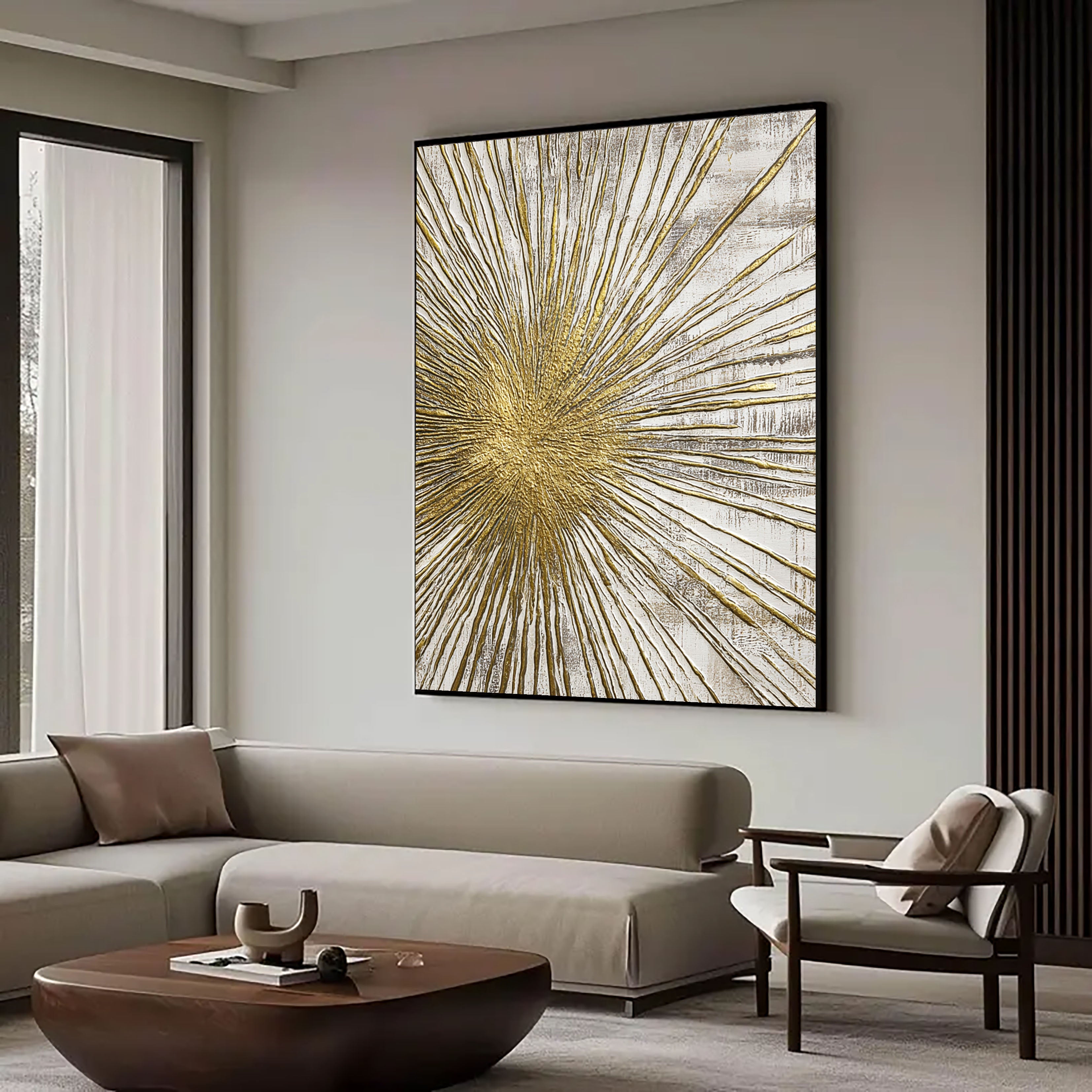 Textured Radiant Gleam | Gold Burst