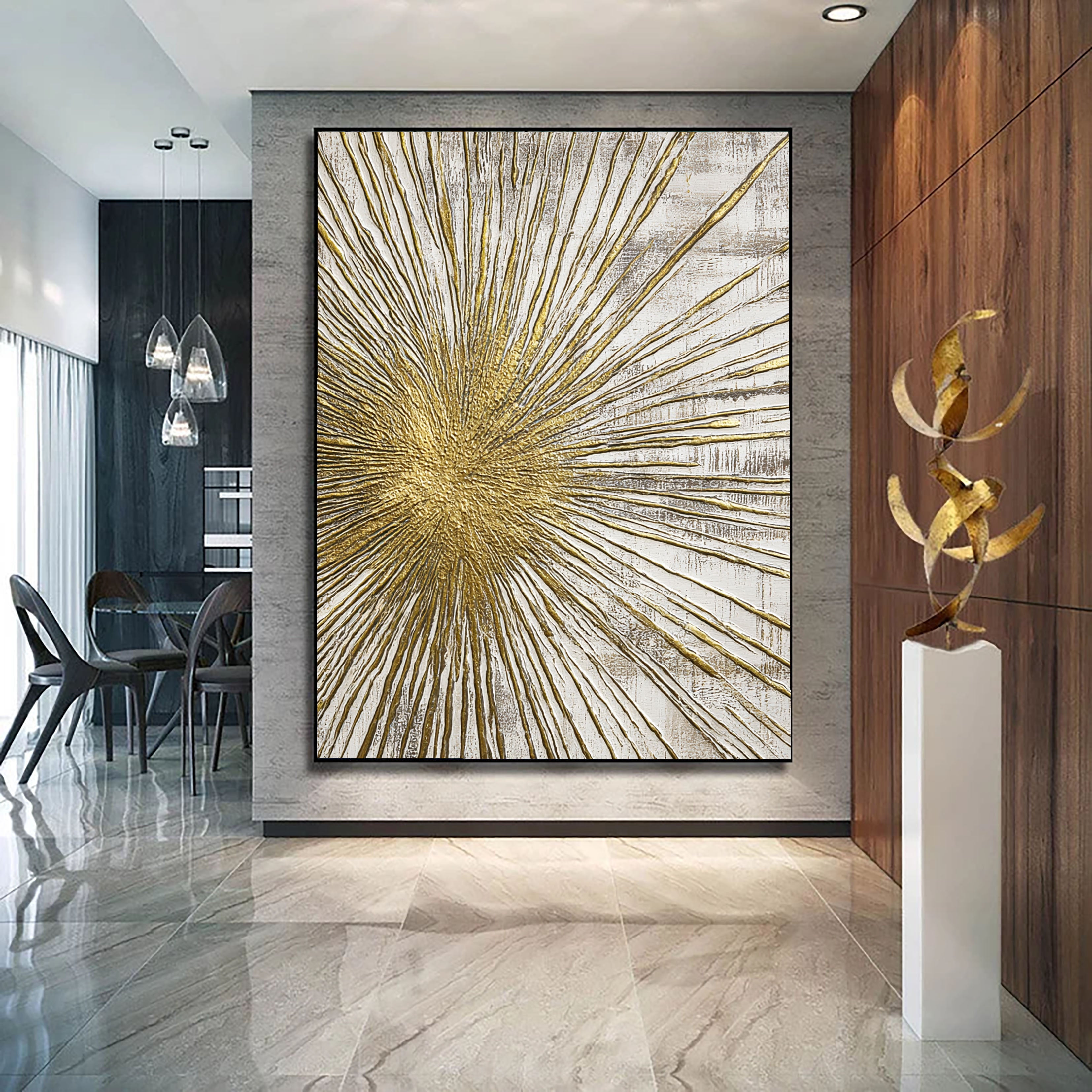 Textured Radiant Gleam | Gold Burst