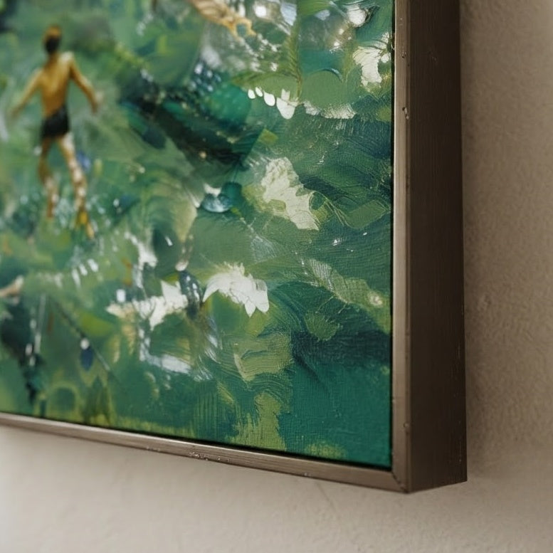 Impressionist Art | Sunlit Aqua Swimmers