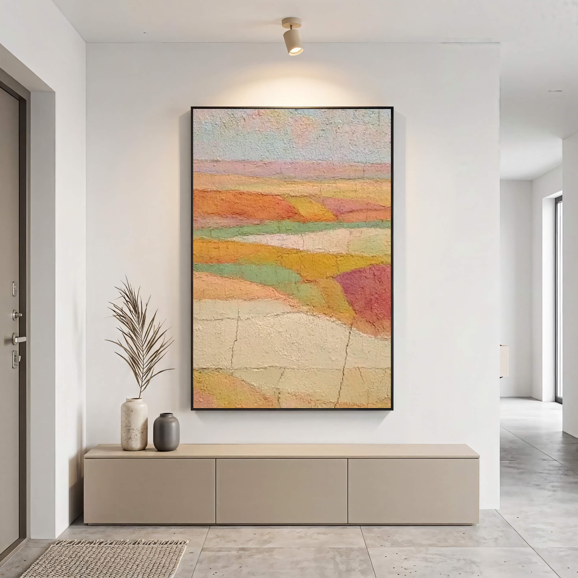 Textured Pastoral Vista | Warm Hues