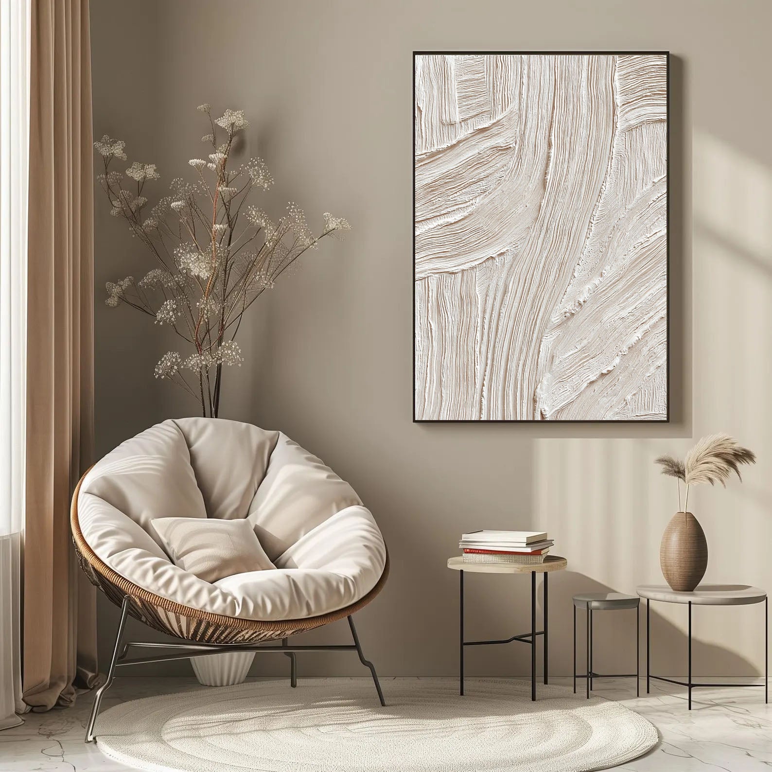 Textured Wavy Undulation | White Weave