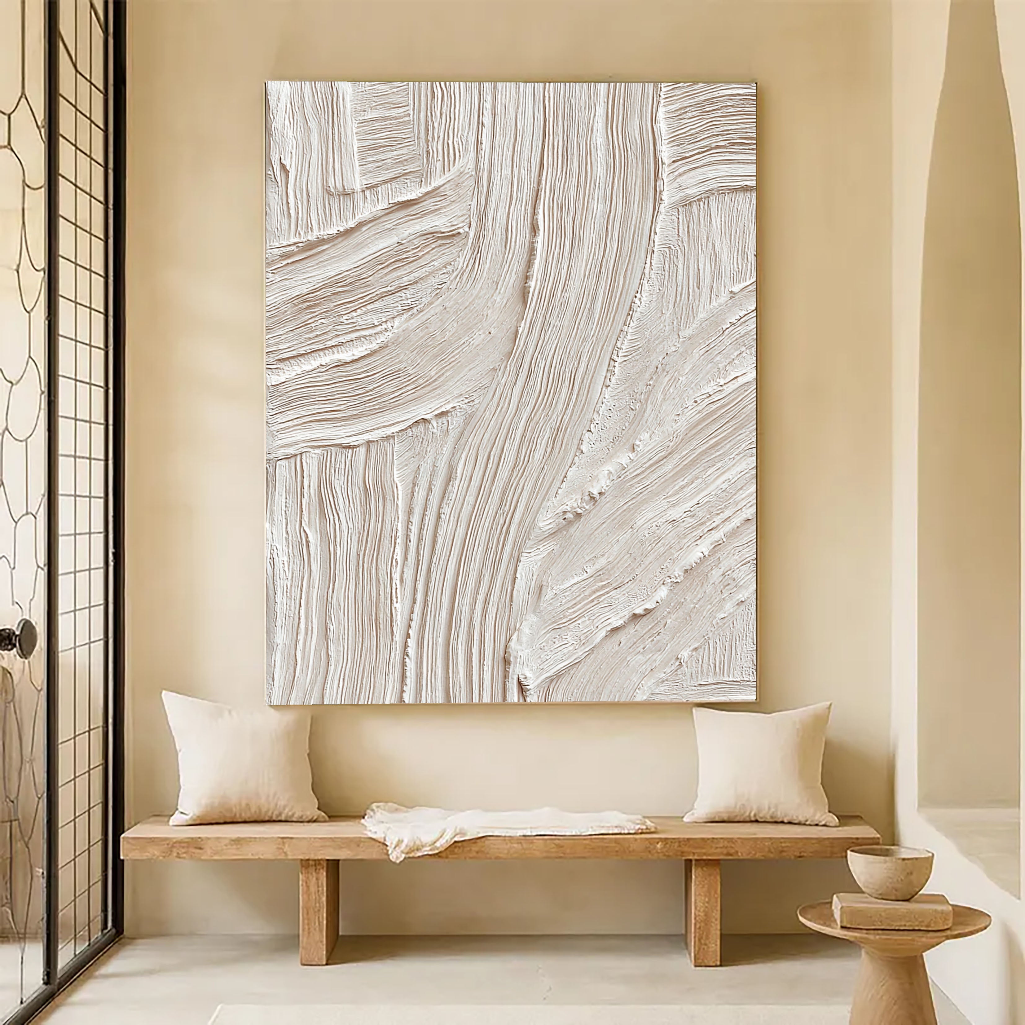 Textured Wavy Undulation | White Weave