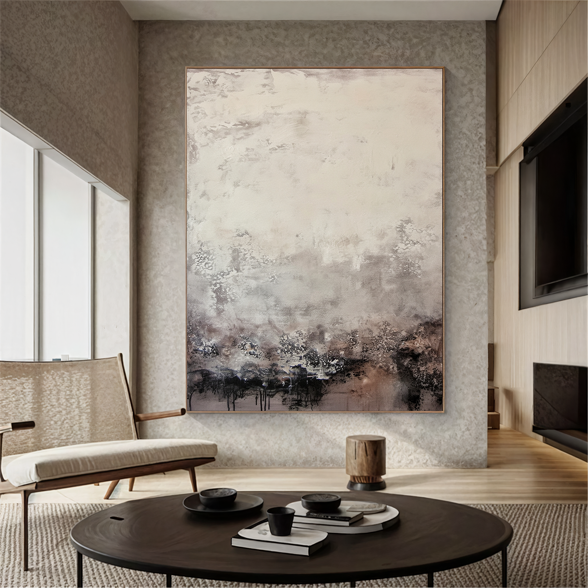 Textured Misty Sophistication | Grey Beige