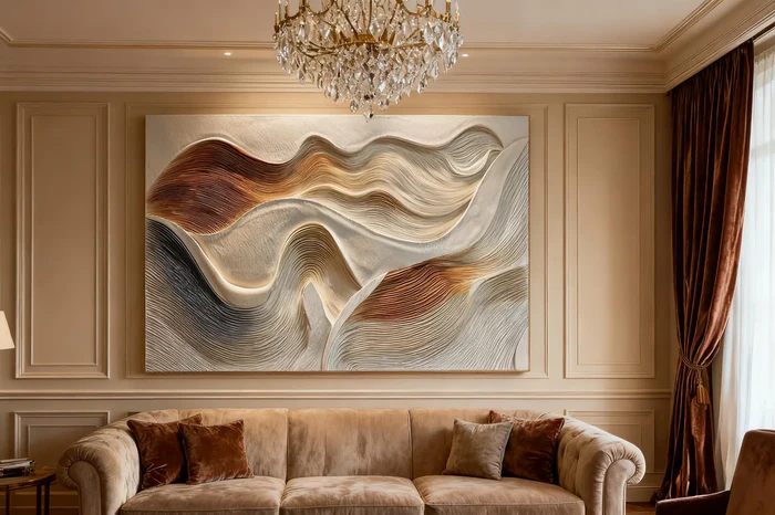Textured Wave Serenity | Earth Flow