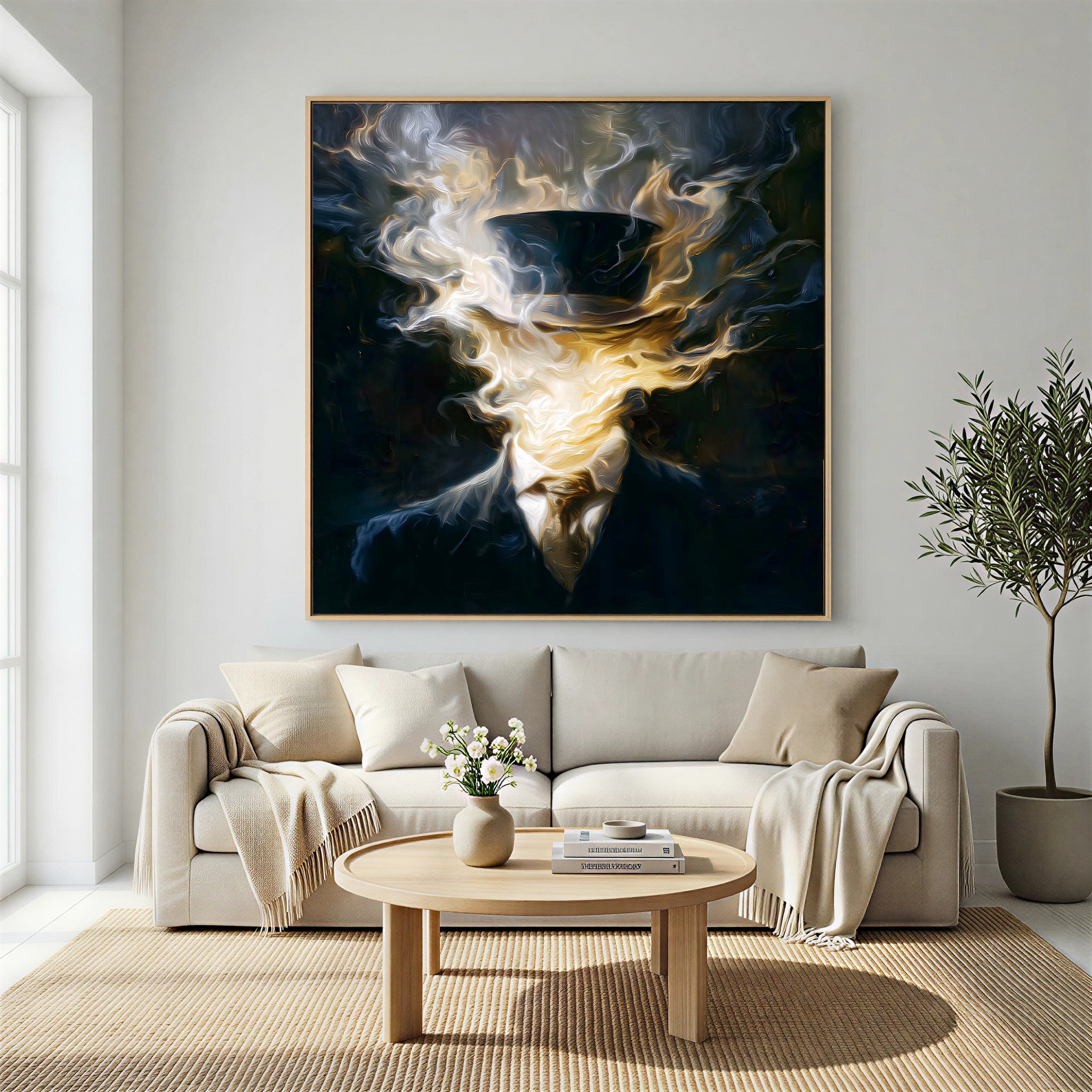 Ethereal Smoke Silhouette | Golden Specter