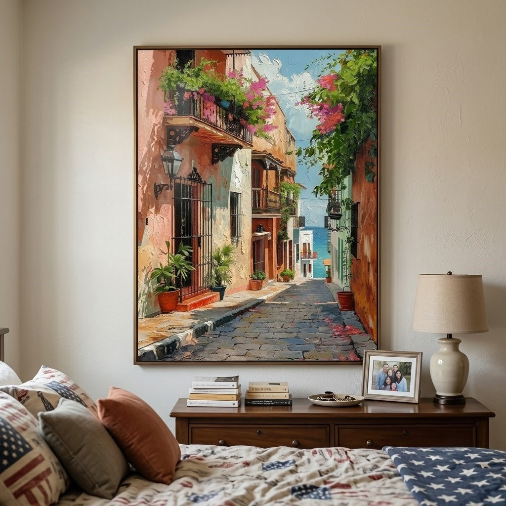 Impressionist Art | Seaside Floral Lane