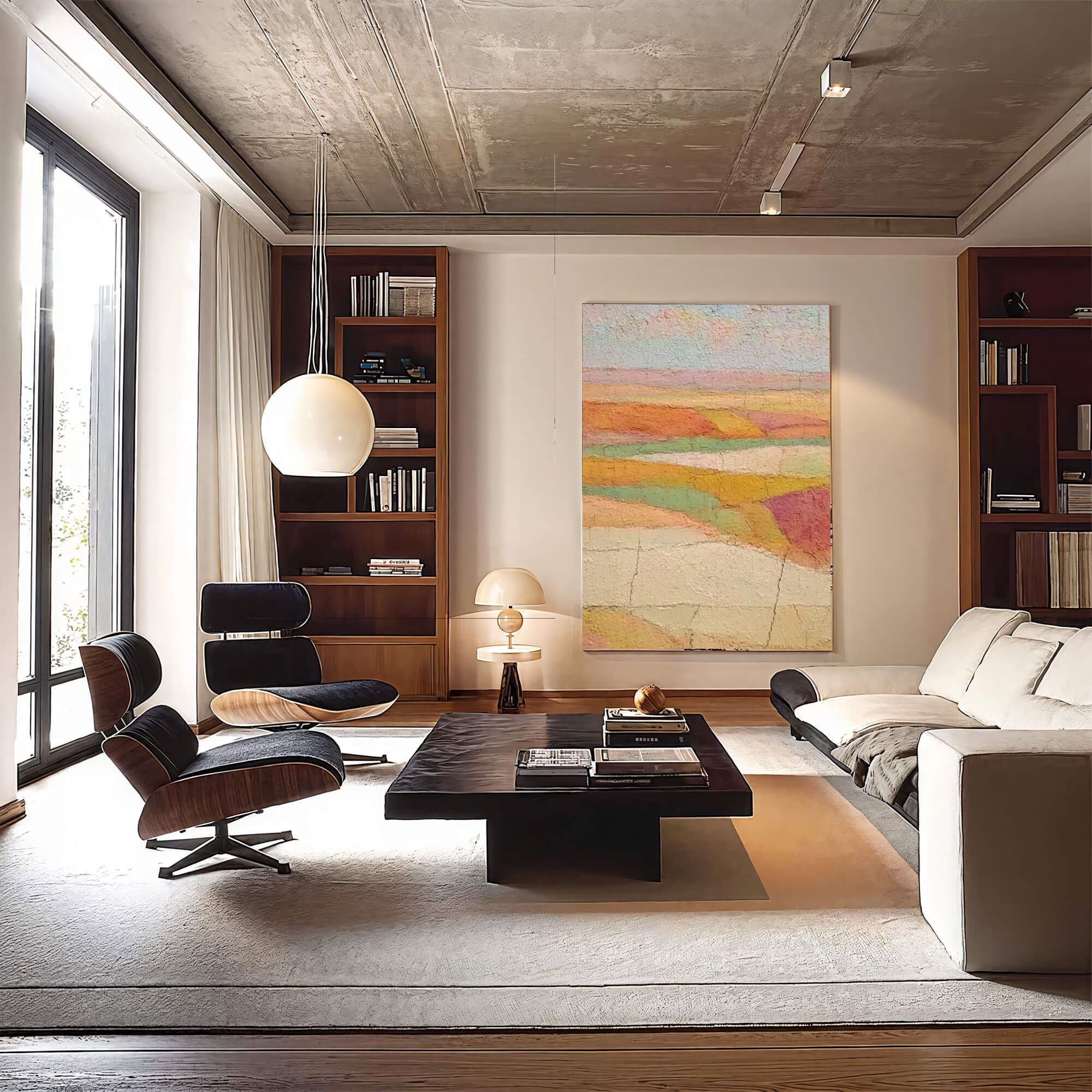 Textured Pastoral Vista | Warm Hues
