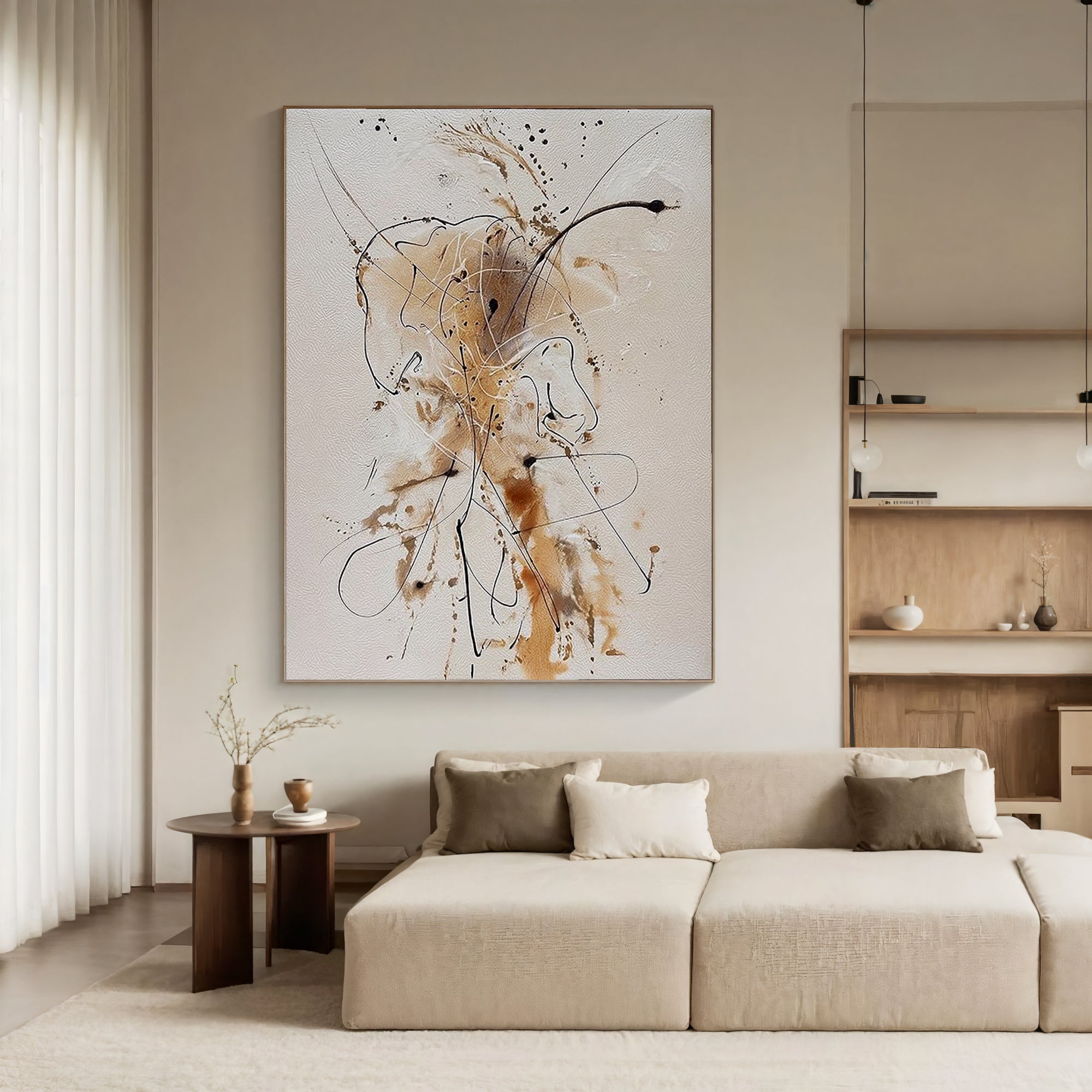 Textured Fluid Lines | Earthy Hues