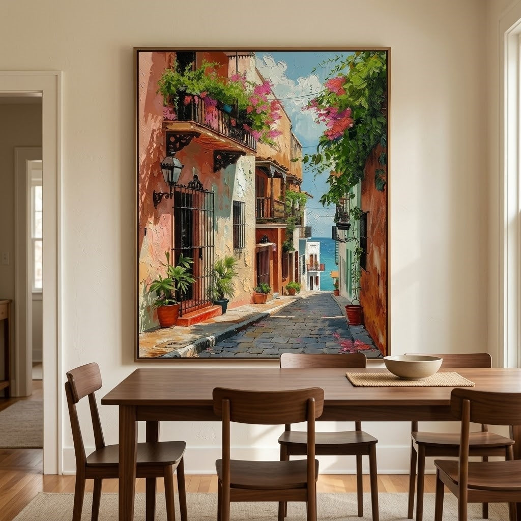 Impressionist Art | Seaside Floral Lane