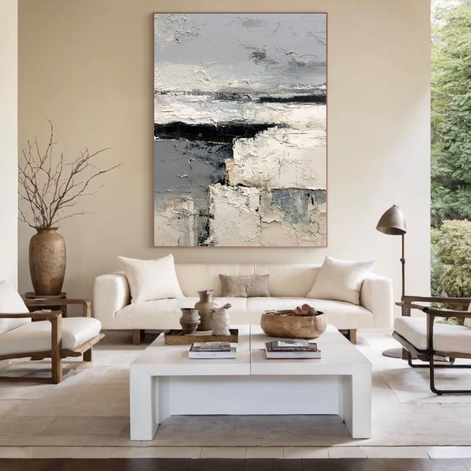 Textured Monochrome Art | Bold Depth