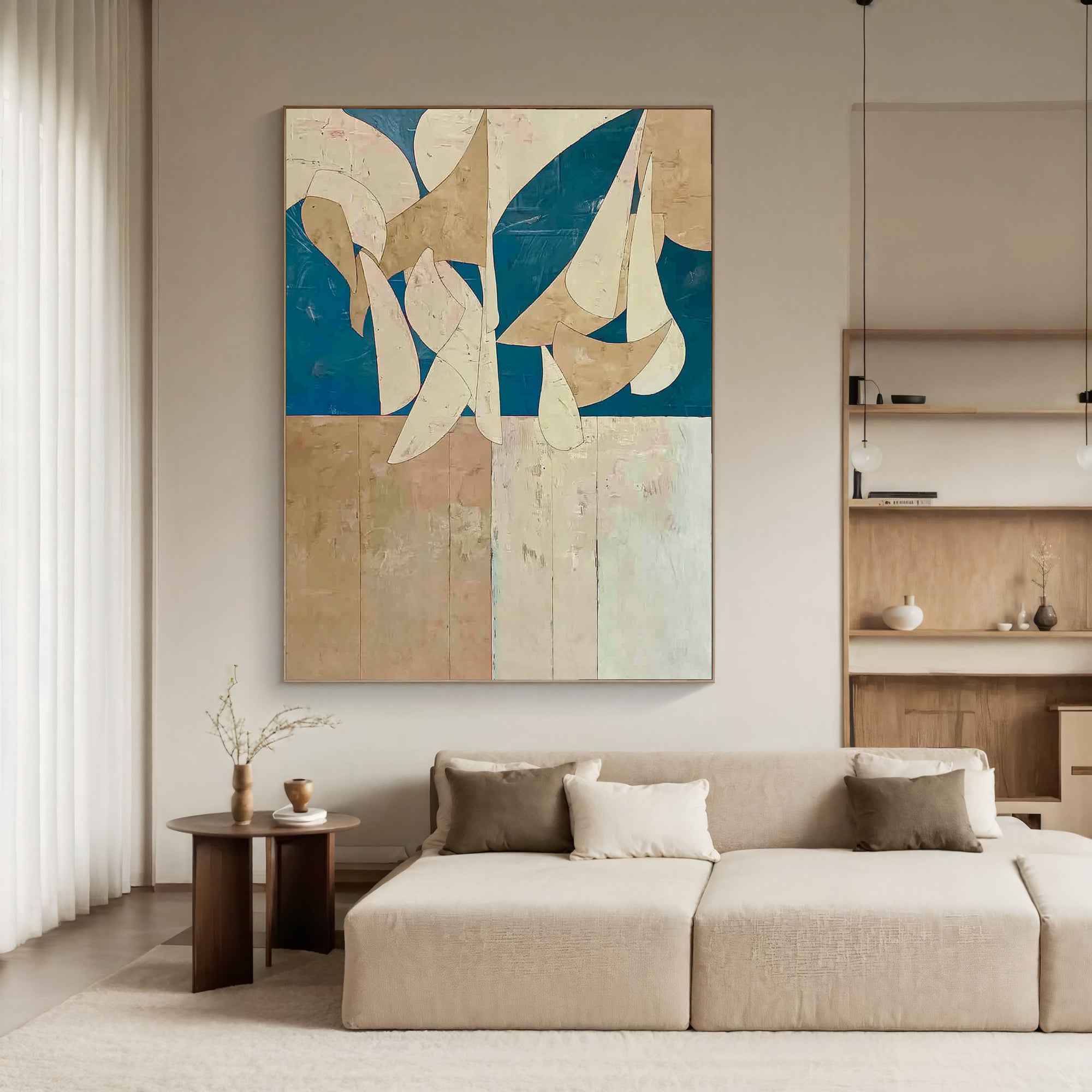 Textured Geometric Elegance | Navy Hues