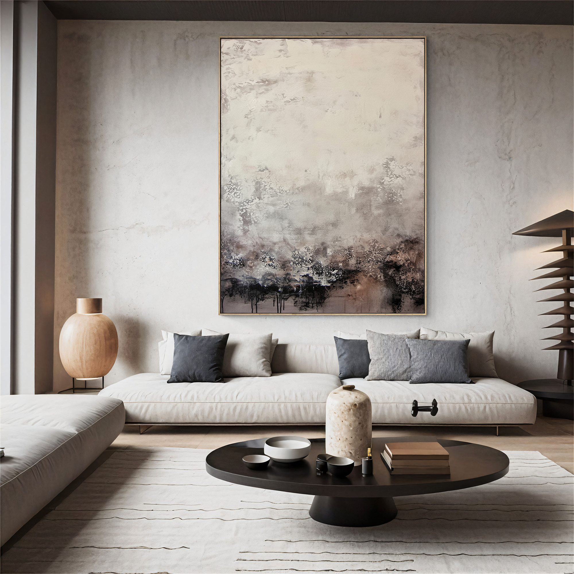 Textured Misty Sophistication | Grey Beige