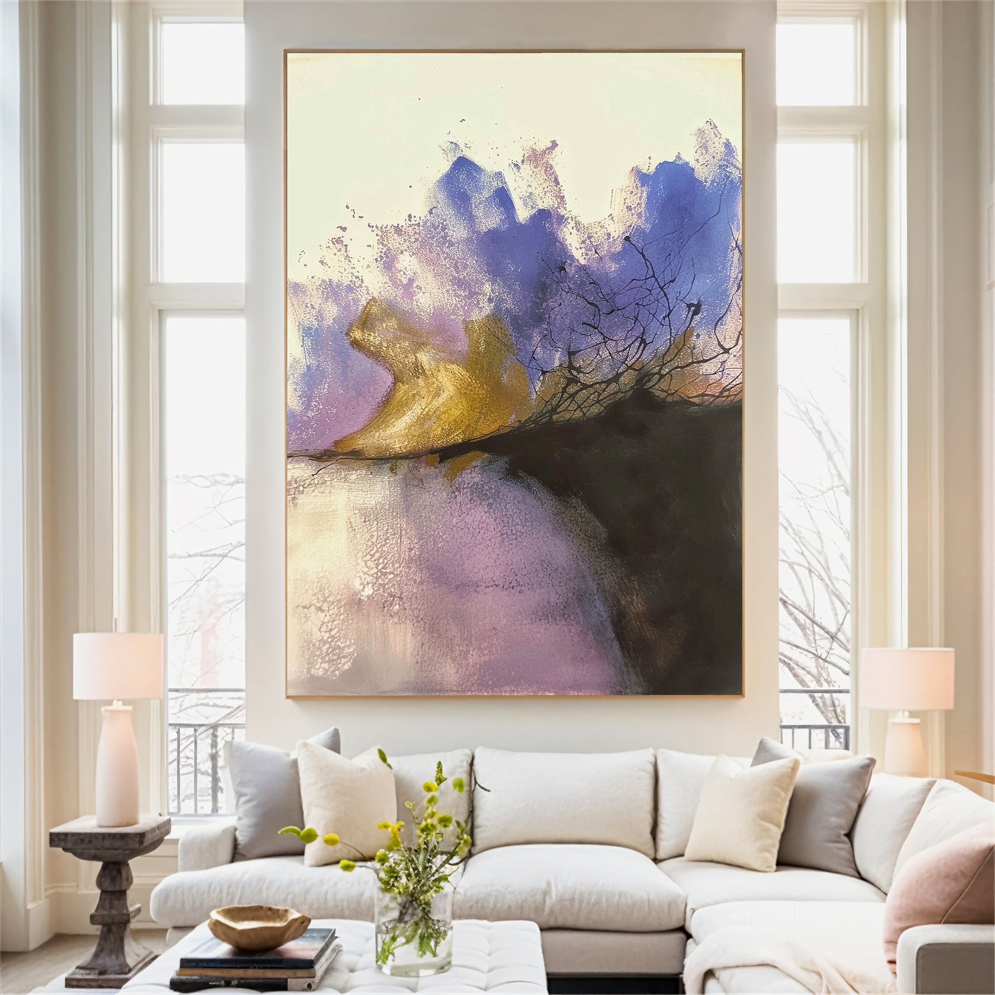 Textured Violet Luxury | Purple Gold