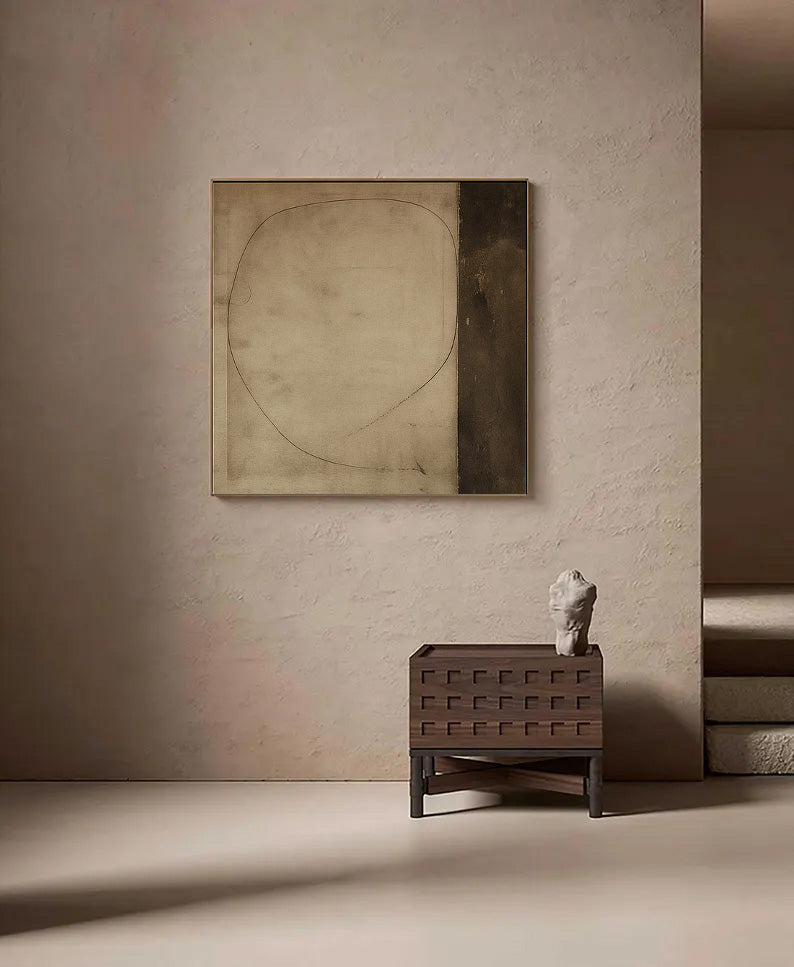 Textured Minimal Curve | Earth Tone