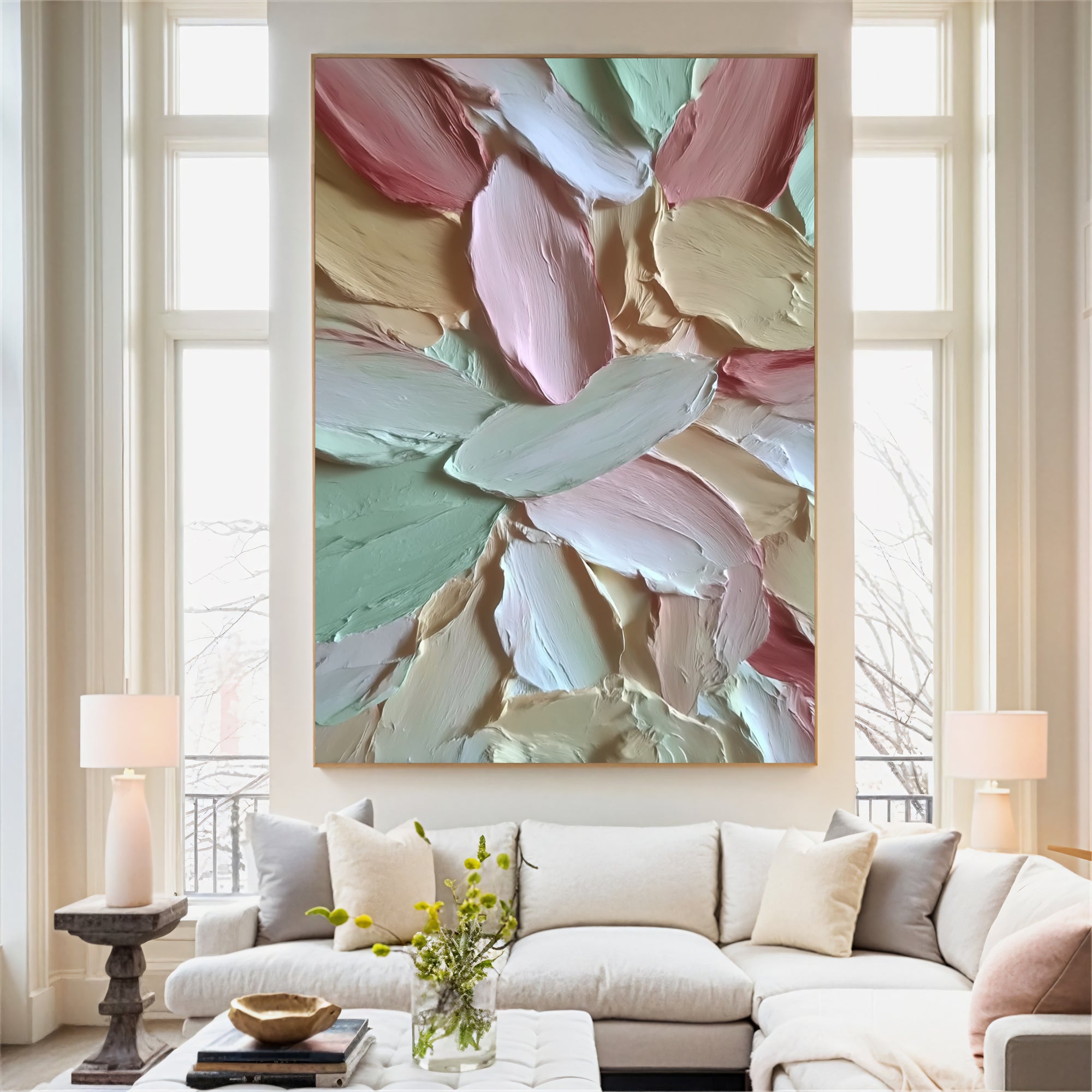 Textured Pastel Petals | Gentle Blooms