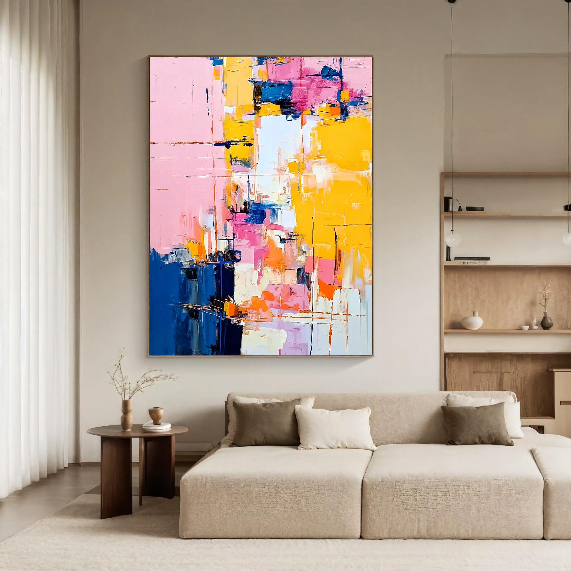 Textured Colorful Vitality | Pink Yellow