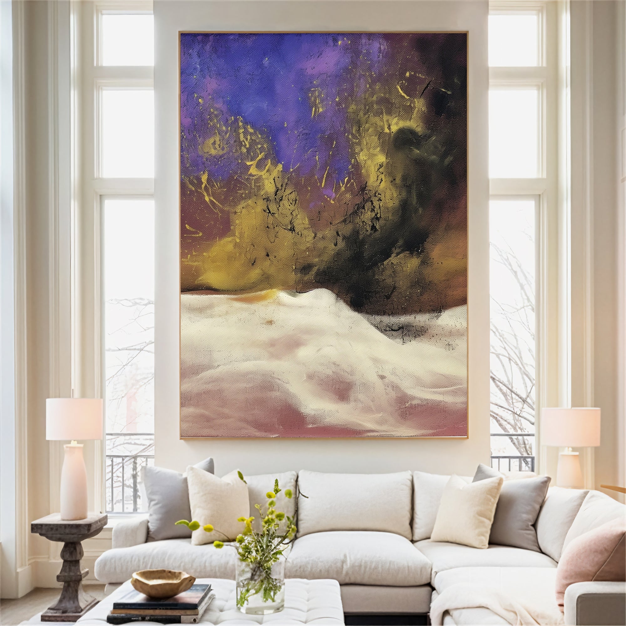 Textured Purple Vitality | Gold Accents