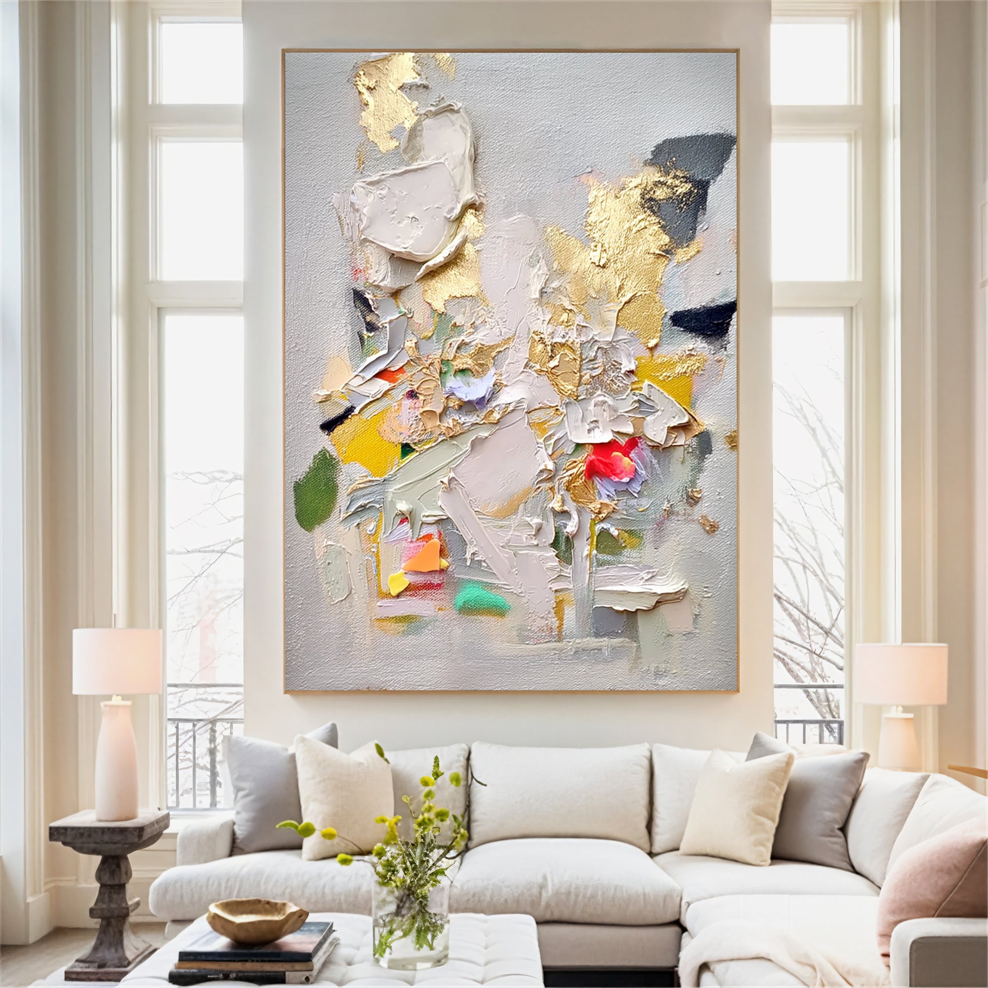 Textured Gilded Opulence | Vibrant Swirls