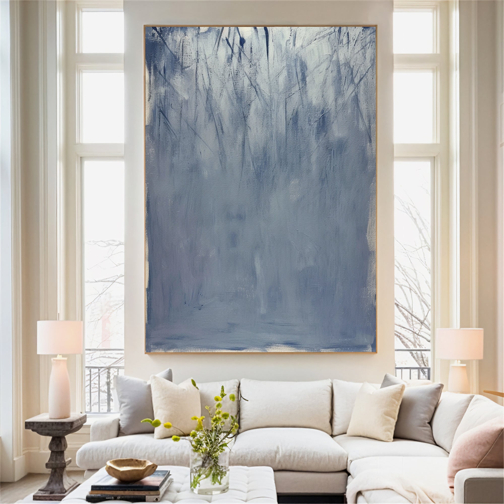 Textured Blue Serenity | Slate Hues