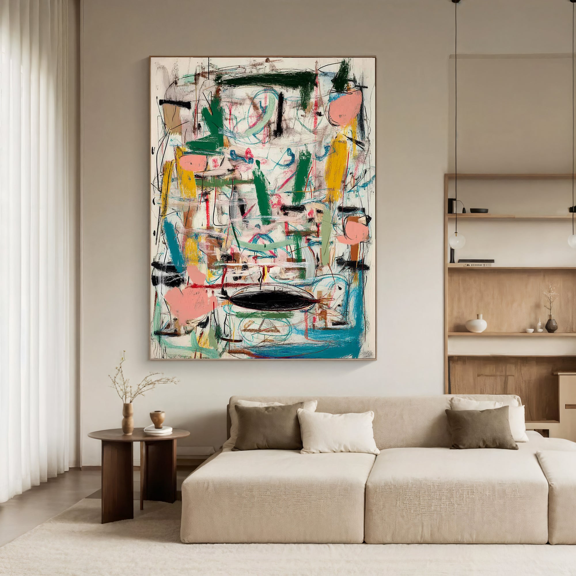 Textured Dynamic Abstraction | Colorful Accents