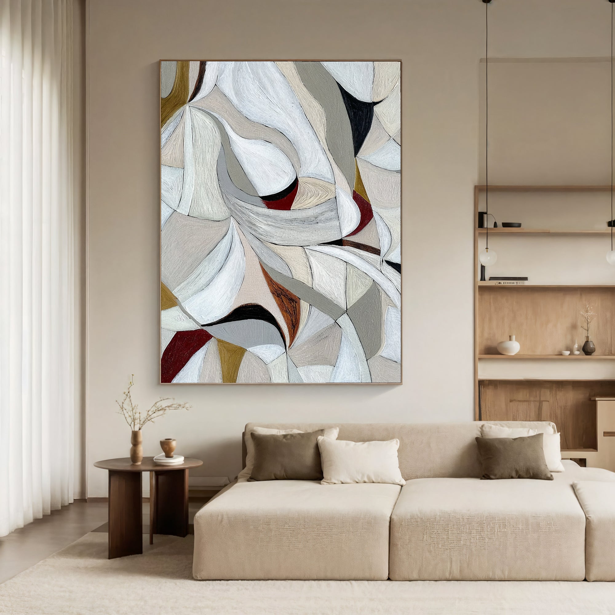 Textured Abstract Opulence | Neutral Swirl