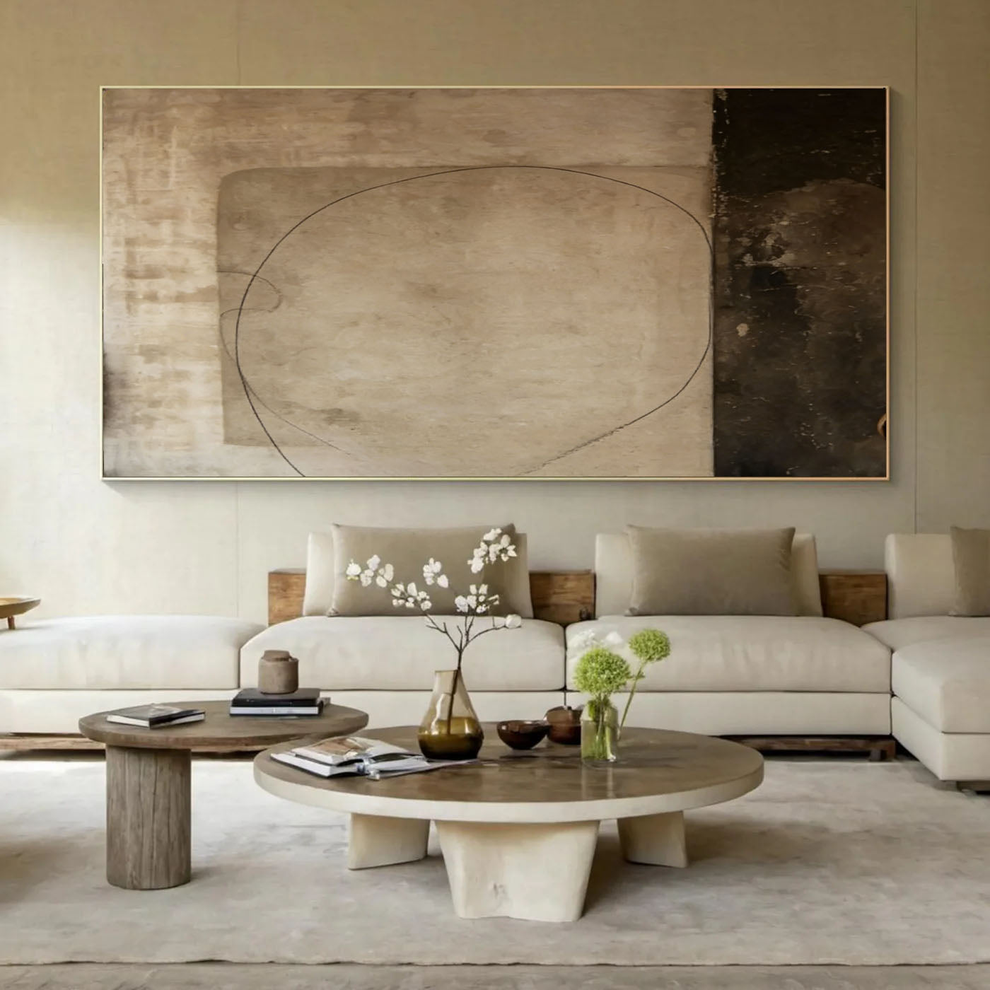 Textured Contour Mediation | Beige Sphere