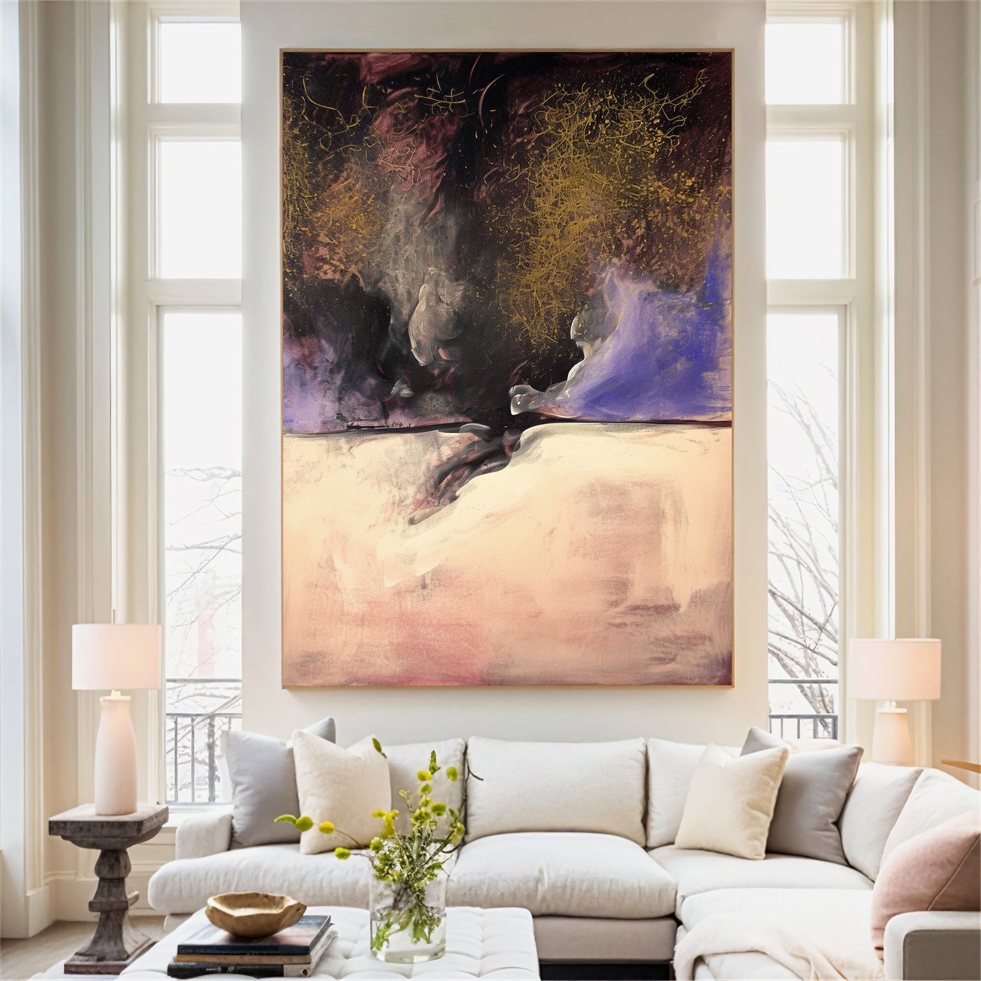 Textured Amethyst Opulence | Purple Gold