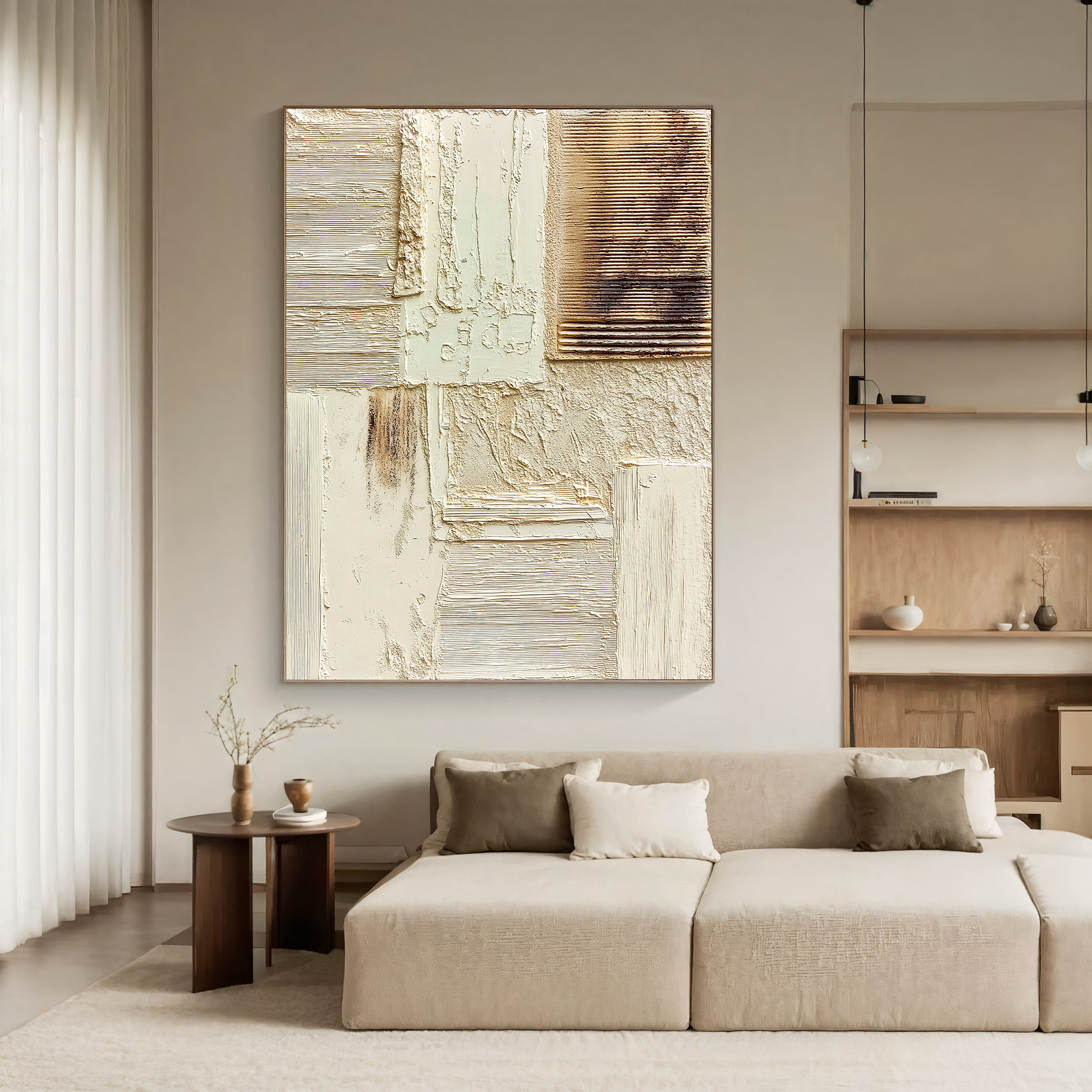 Textured Luxe Opulence | Beige Gold