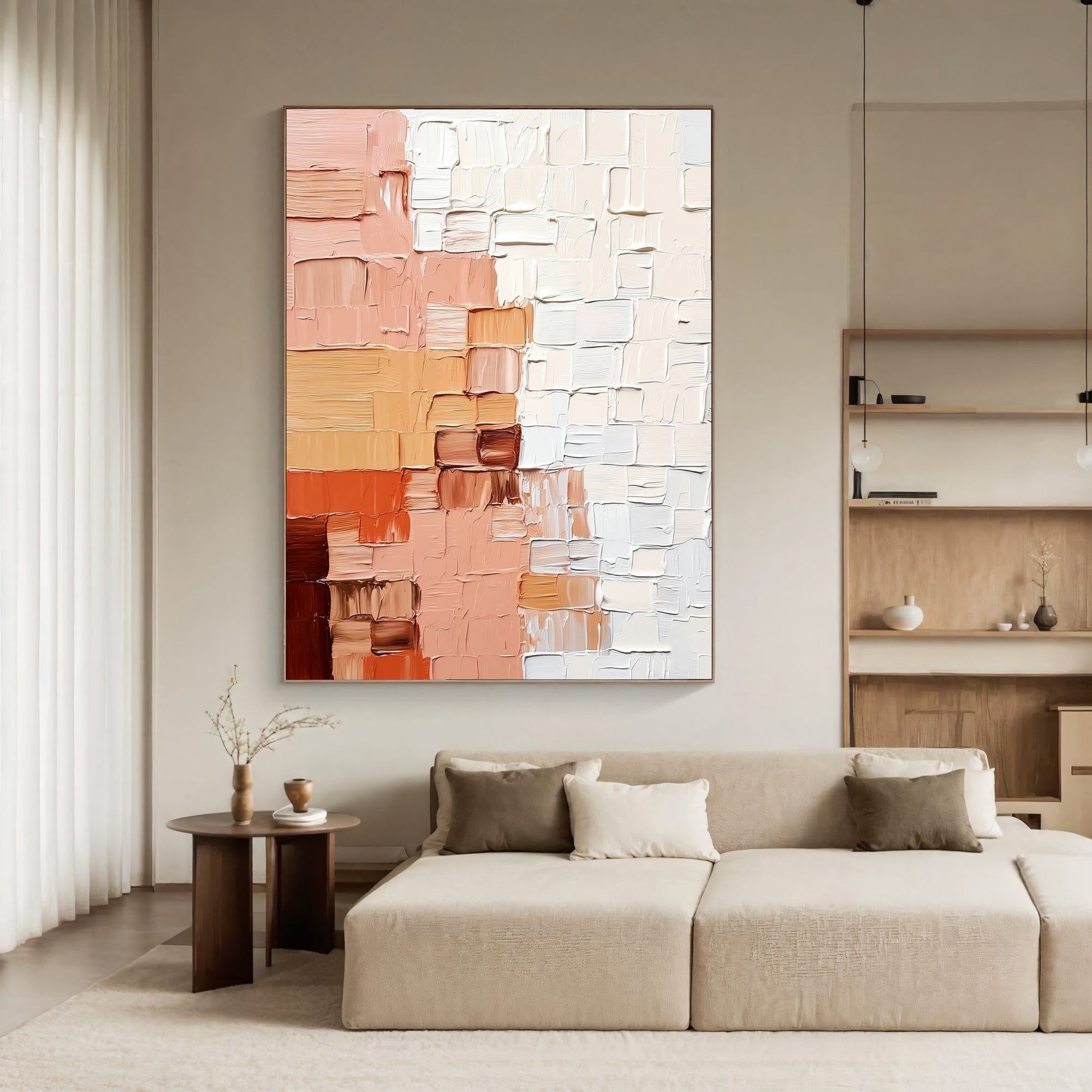 Textured Abstract Warmth | Coral Blend