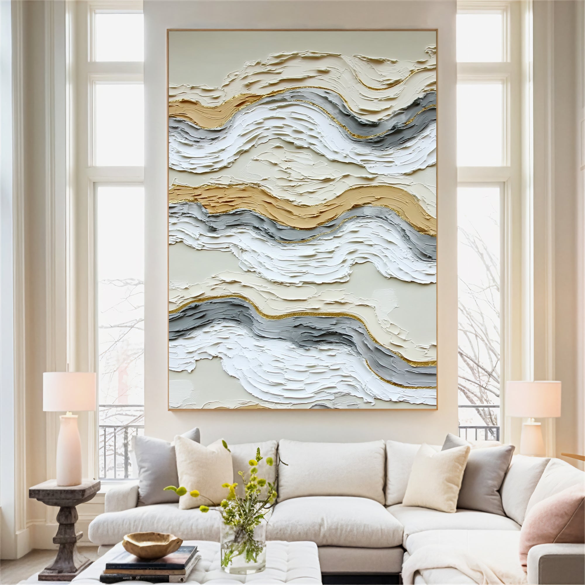 Textured Wavy Ripples | Gilded Hues