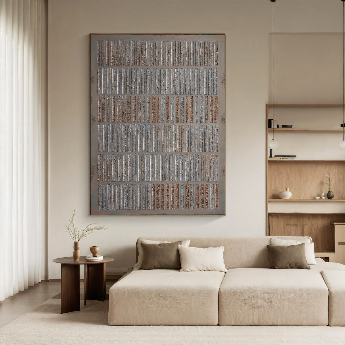 Textured Linear Elegance | Neutral Blend
