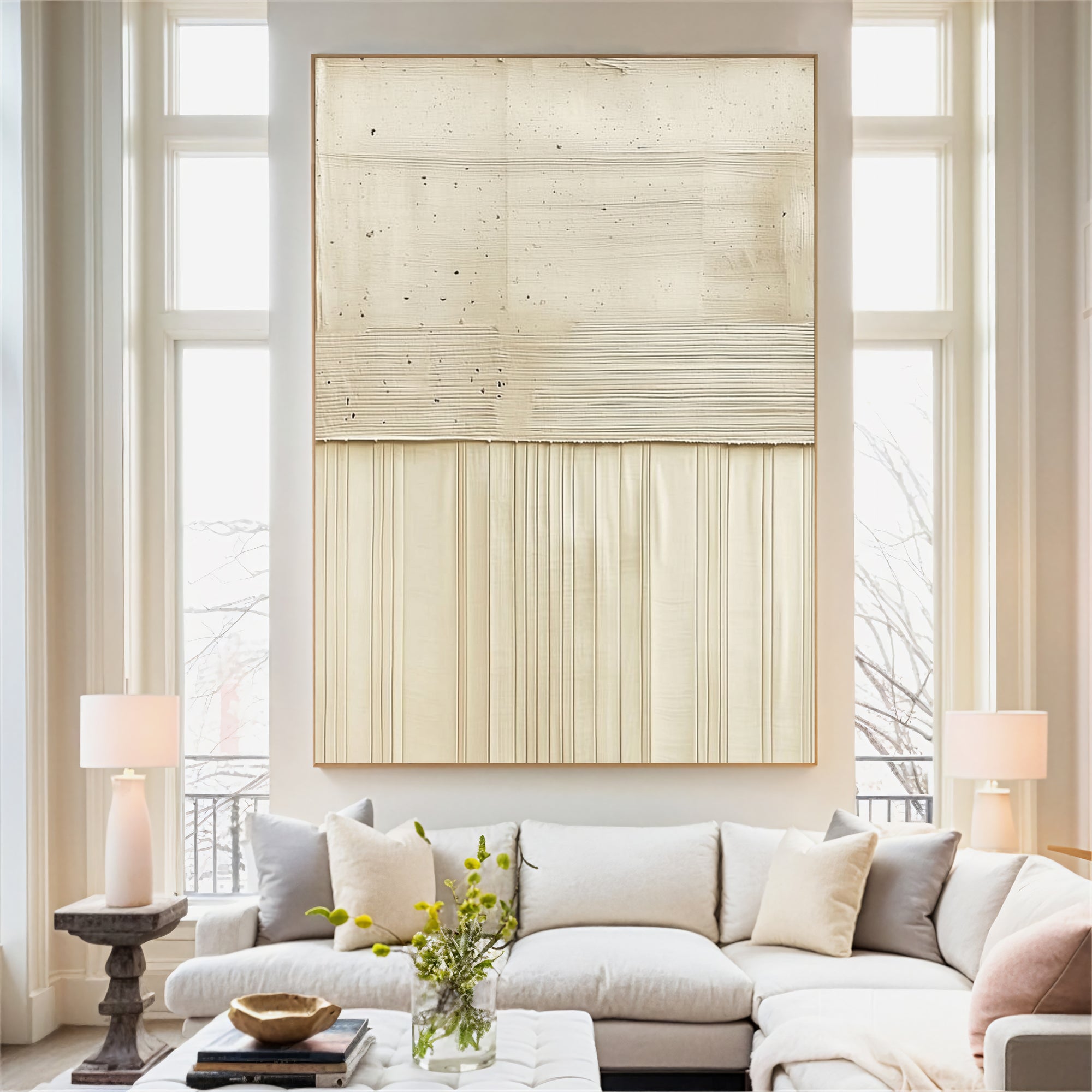 Textured Cream Serenity | Subtle Ridges