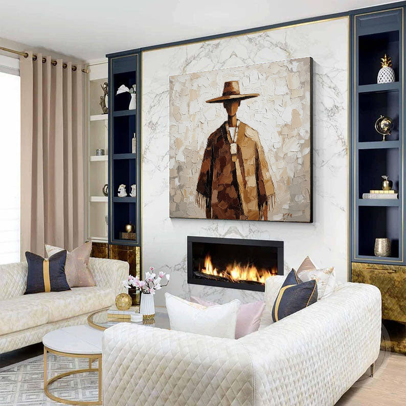 Textured Cloaked Silhouette | Earth Palette