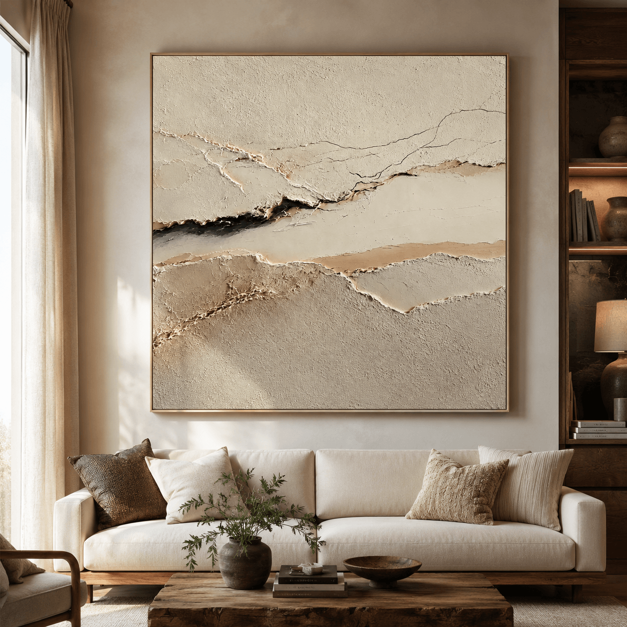 Textured Wabi Cliffscape | Neutral Tundra