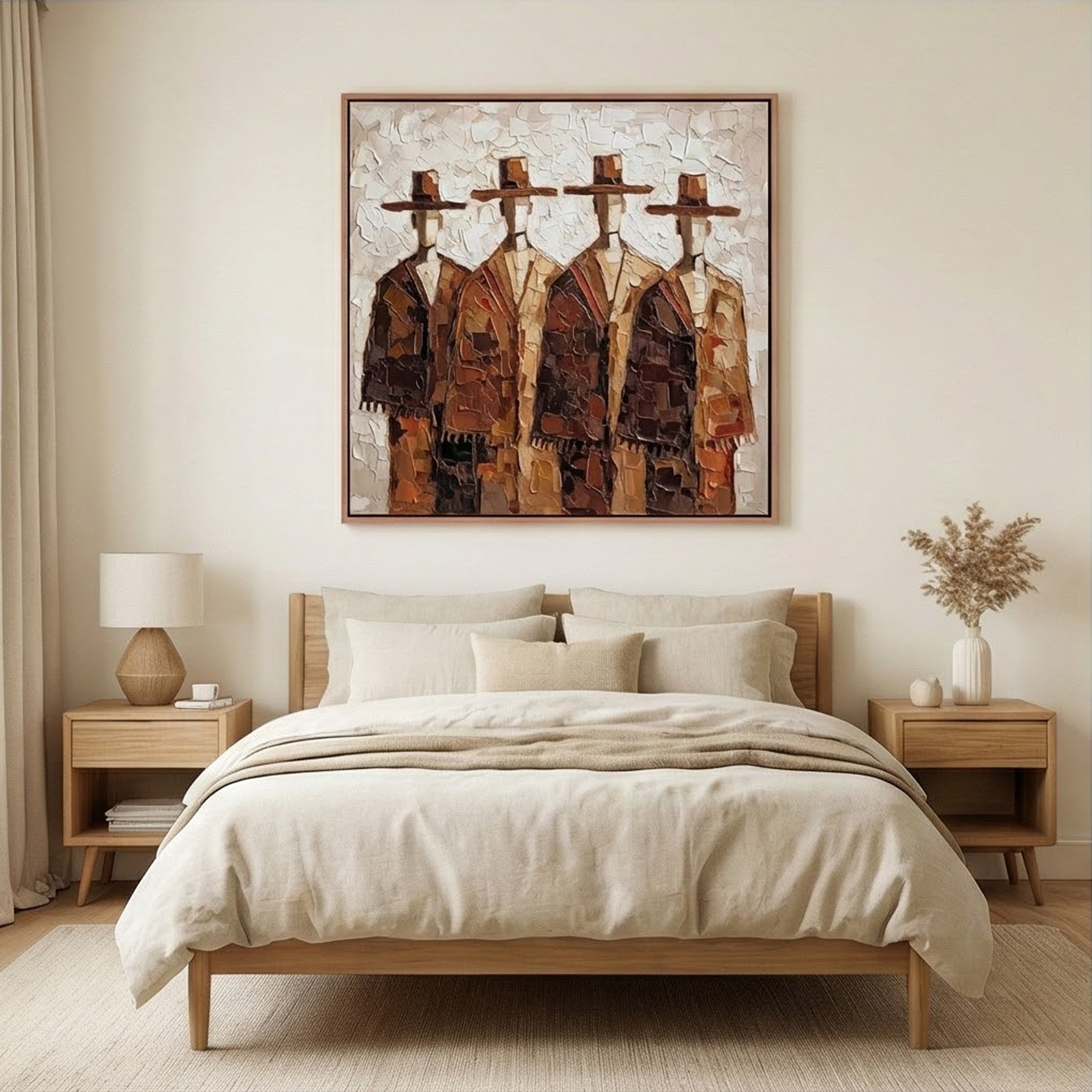 Textured Rustic Quartet | Hat Silhouettes