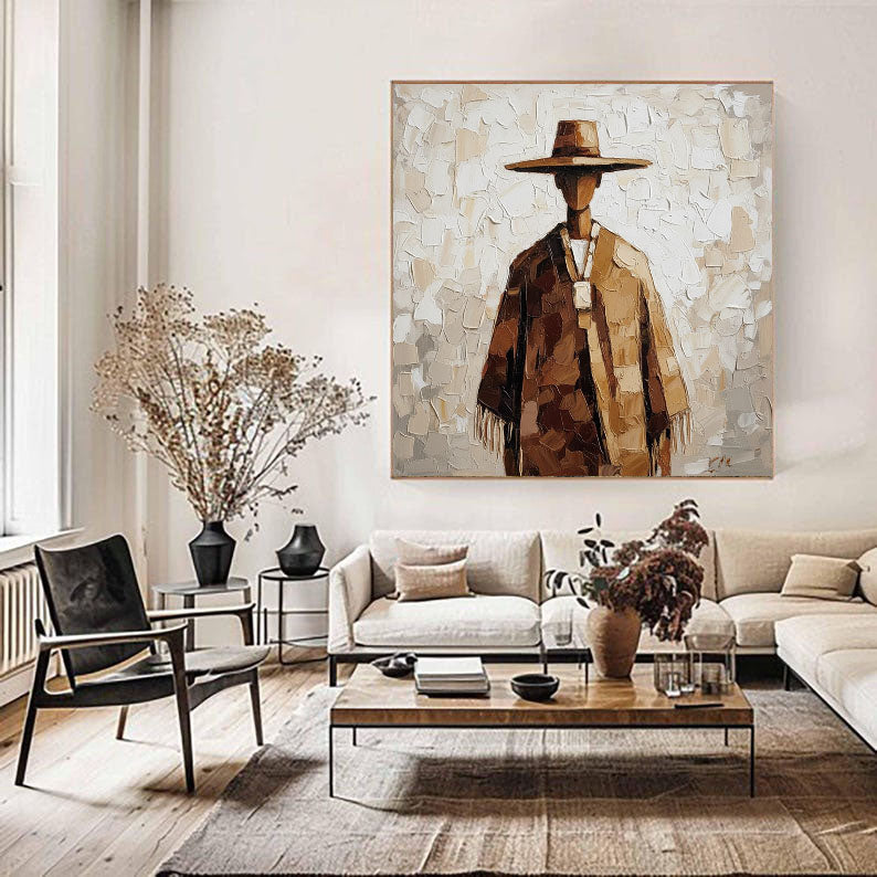 Textured Cloaked Silhouette | Earth Palette