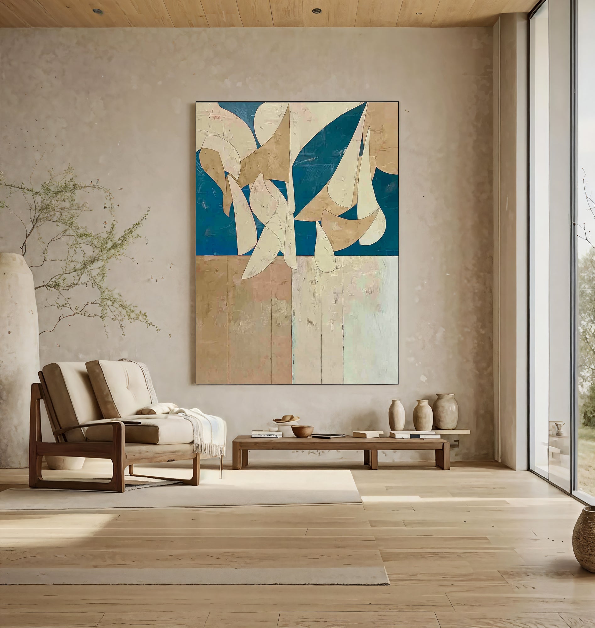 Textured Geometric Elegance | Navy Hues