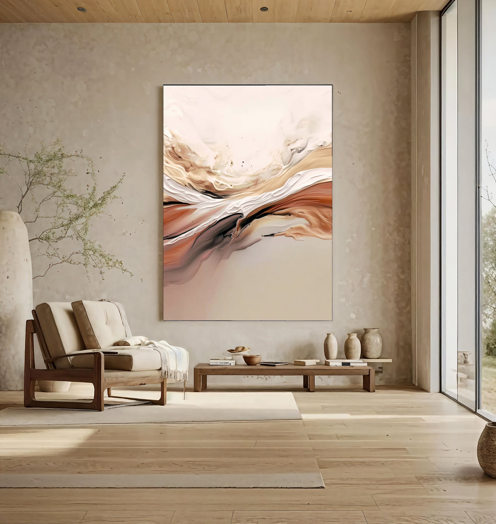 Textured Warm Swirls | Blush Hues