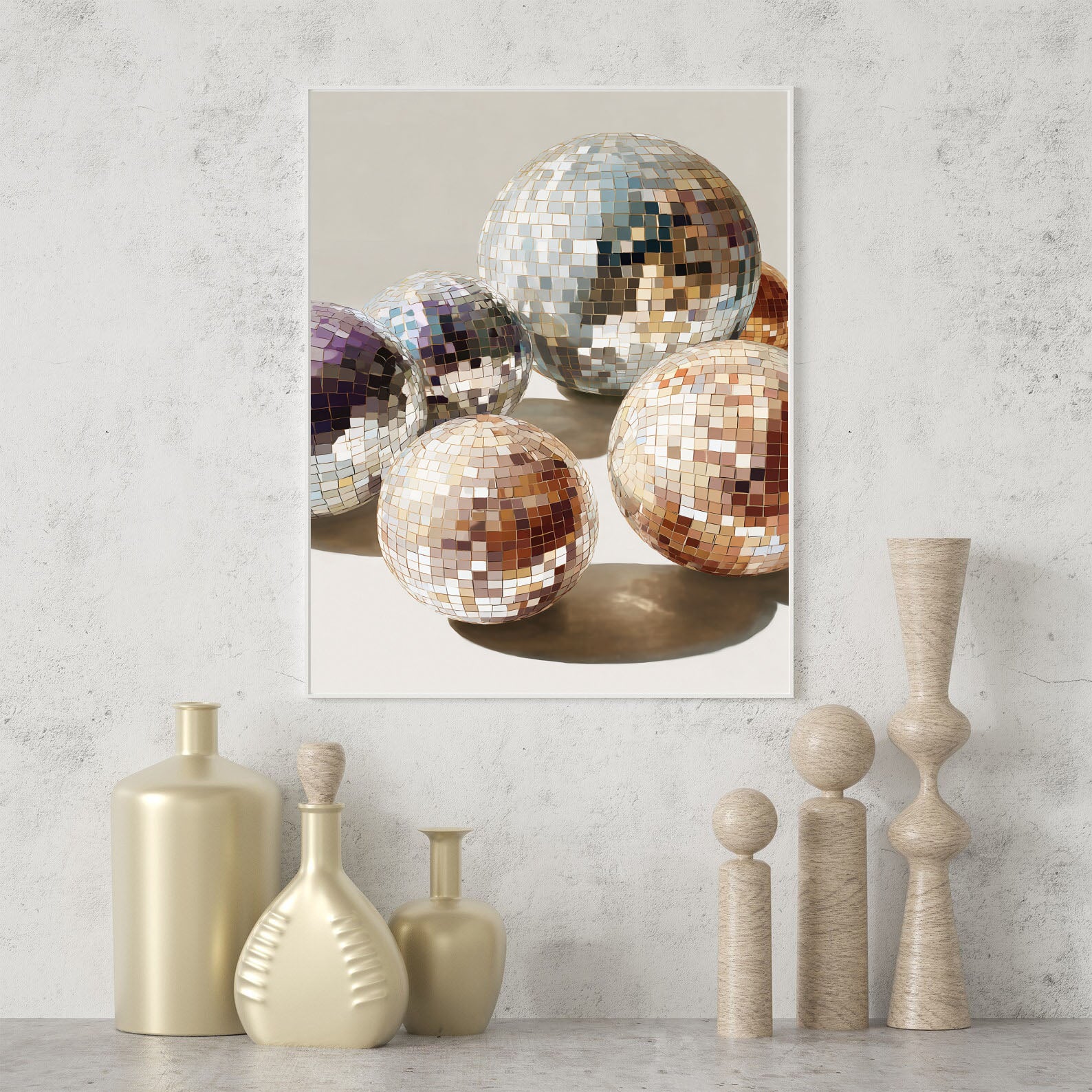 Disco Balls Abstract Art | Retro Glamour