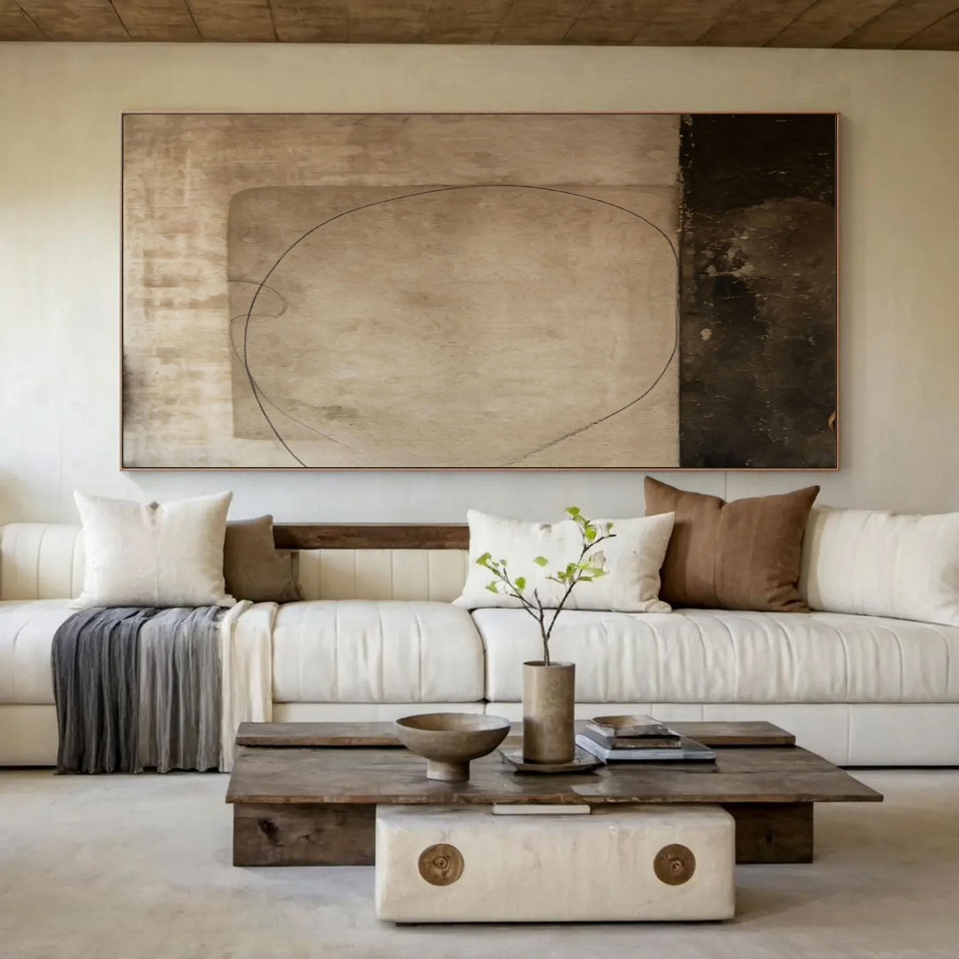 Textured Contour Mediation | Beige Sphere