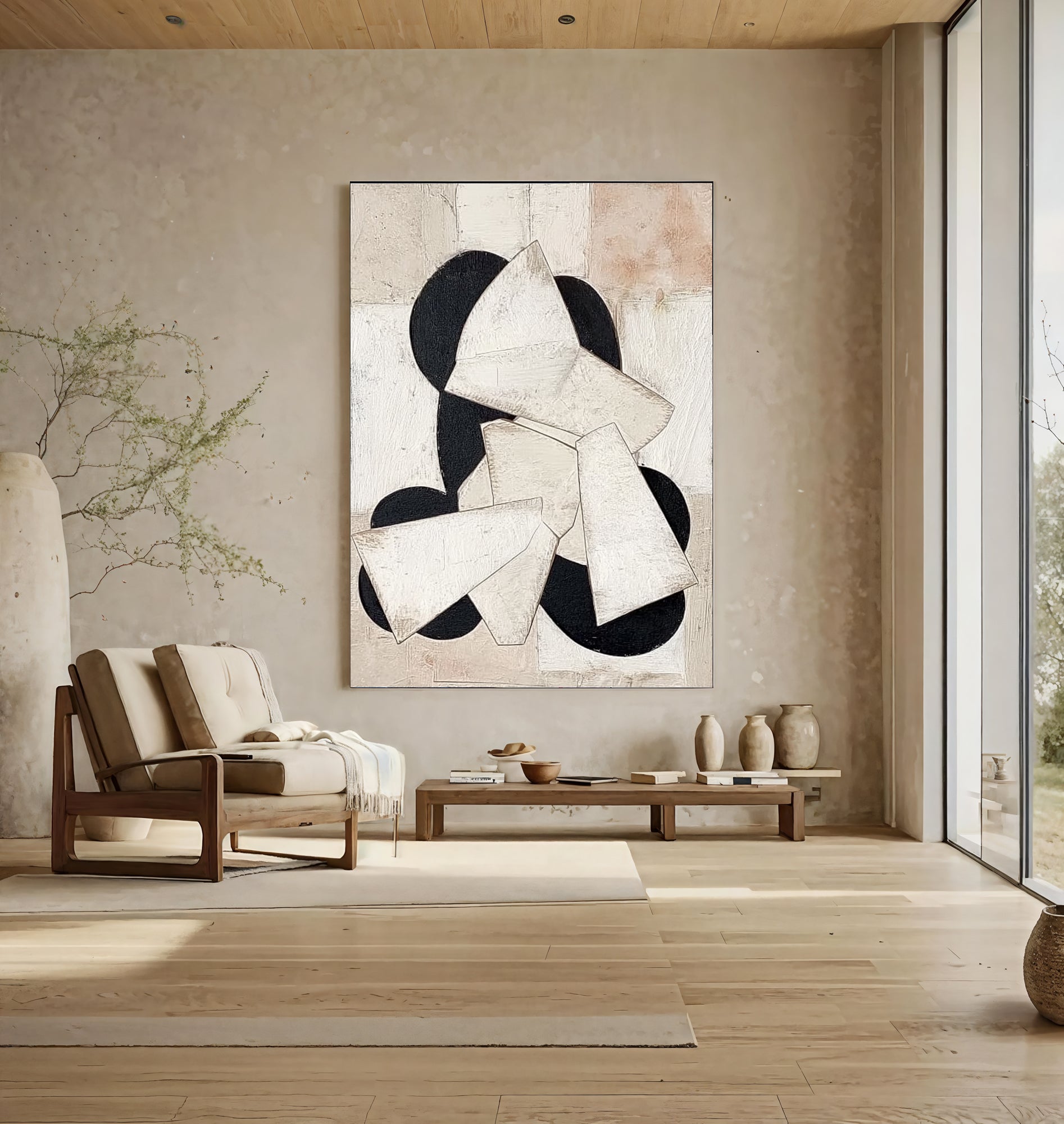 Textured Geometric Charm | Neutral Tones